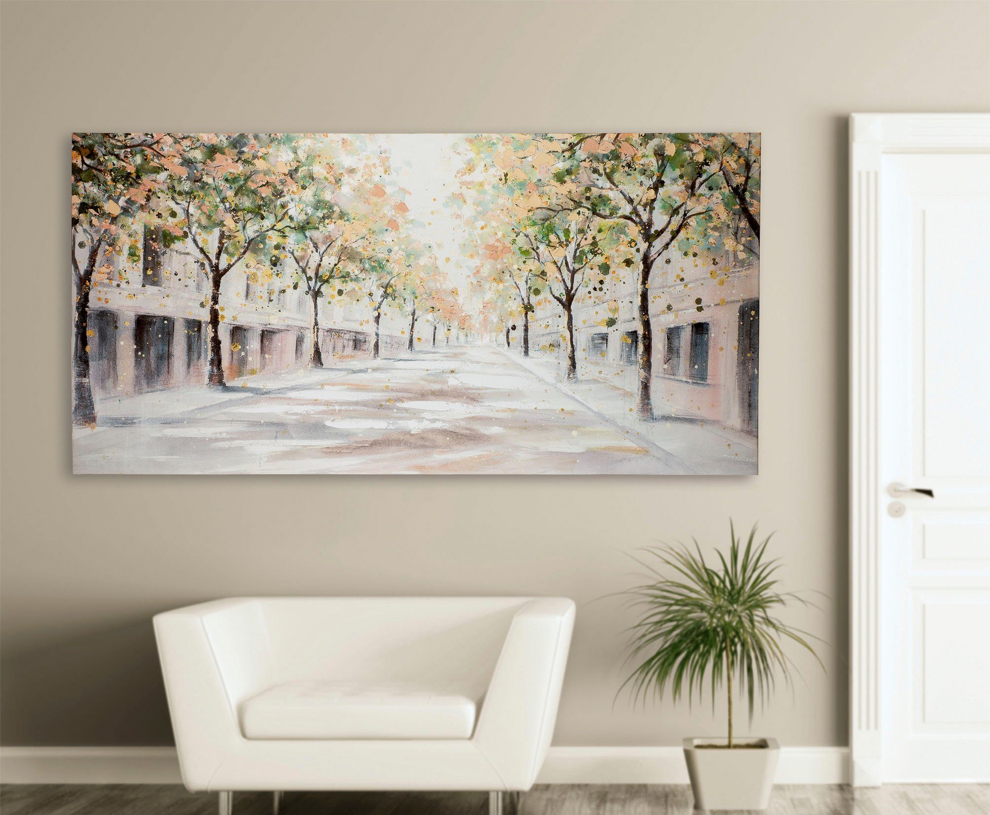 GILDE Artprint op linnen Afbeelding La Rambla