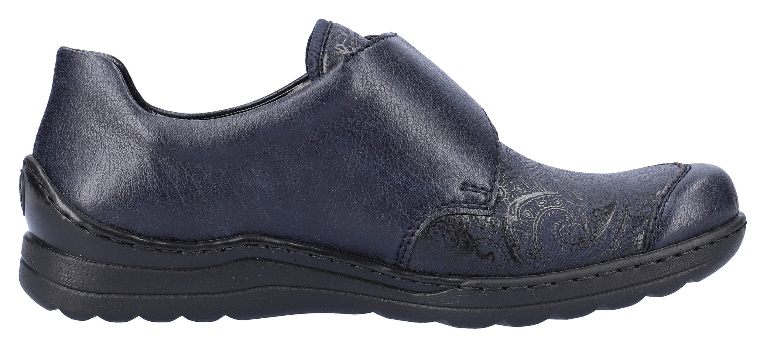 Rieker Klittenbandschoenen met subtiel paisley-patroon
