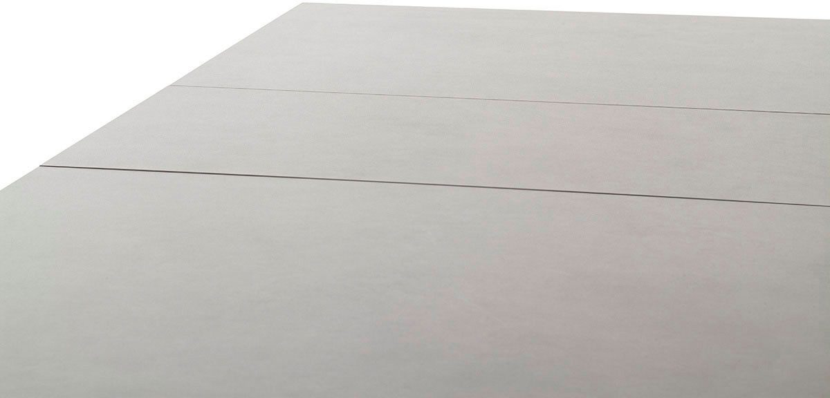 MCA furniture Eettafel MASSARO tafel met voet 160-210 cm Keramiek, metaal, synchronisatie-uittrekmechanisme, uittrekbaar, 6-8 personen