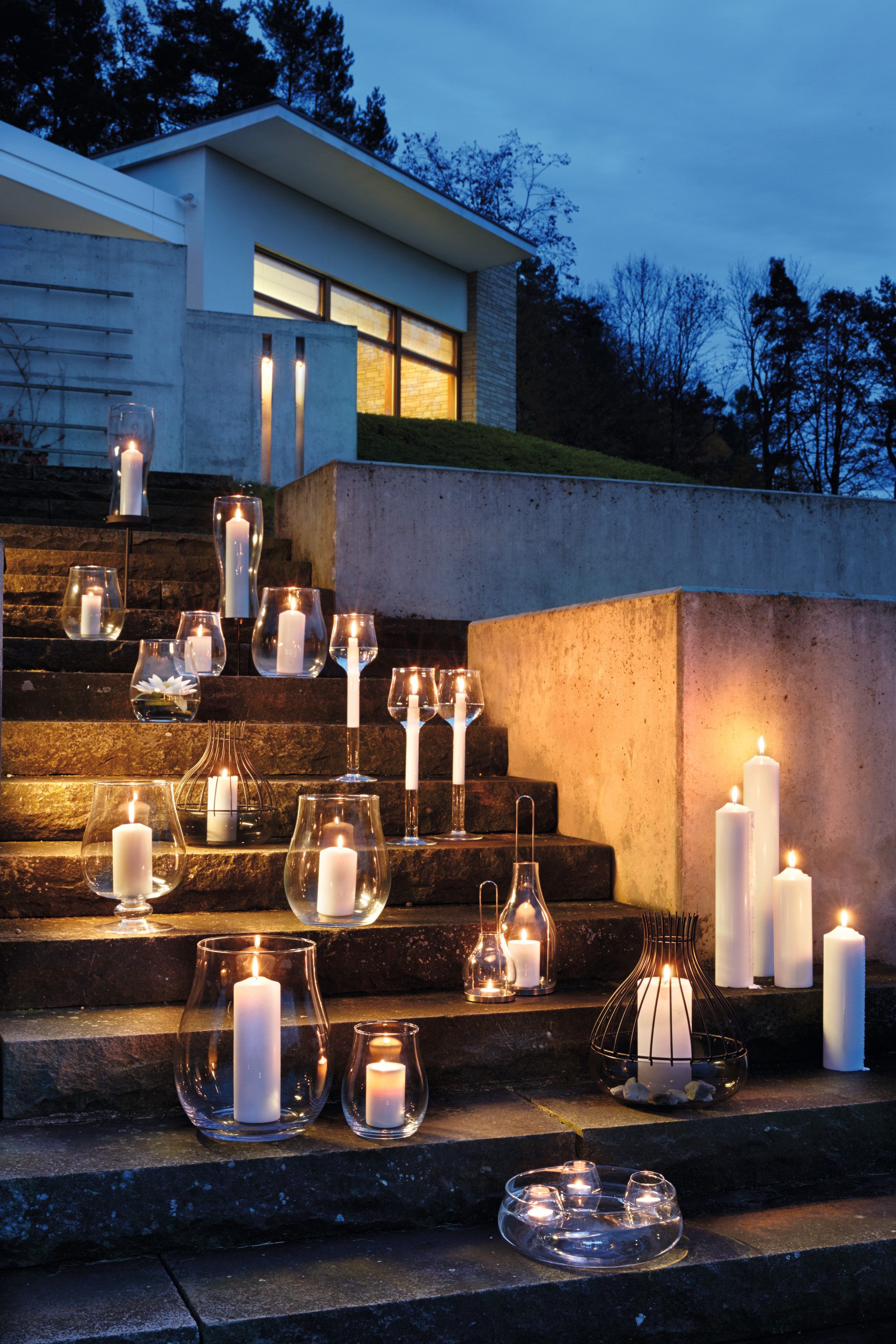 LEONARDO Windlicht Kaarsenhouder GIARDINO, voor stompkaarsen (1 stuk)