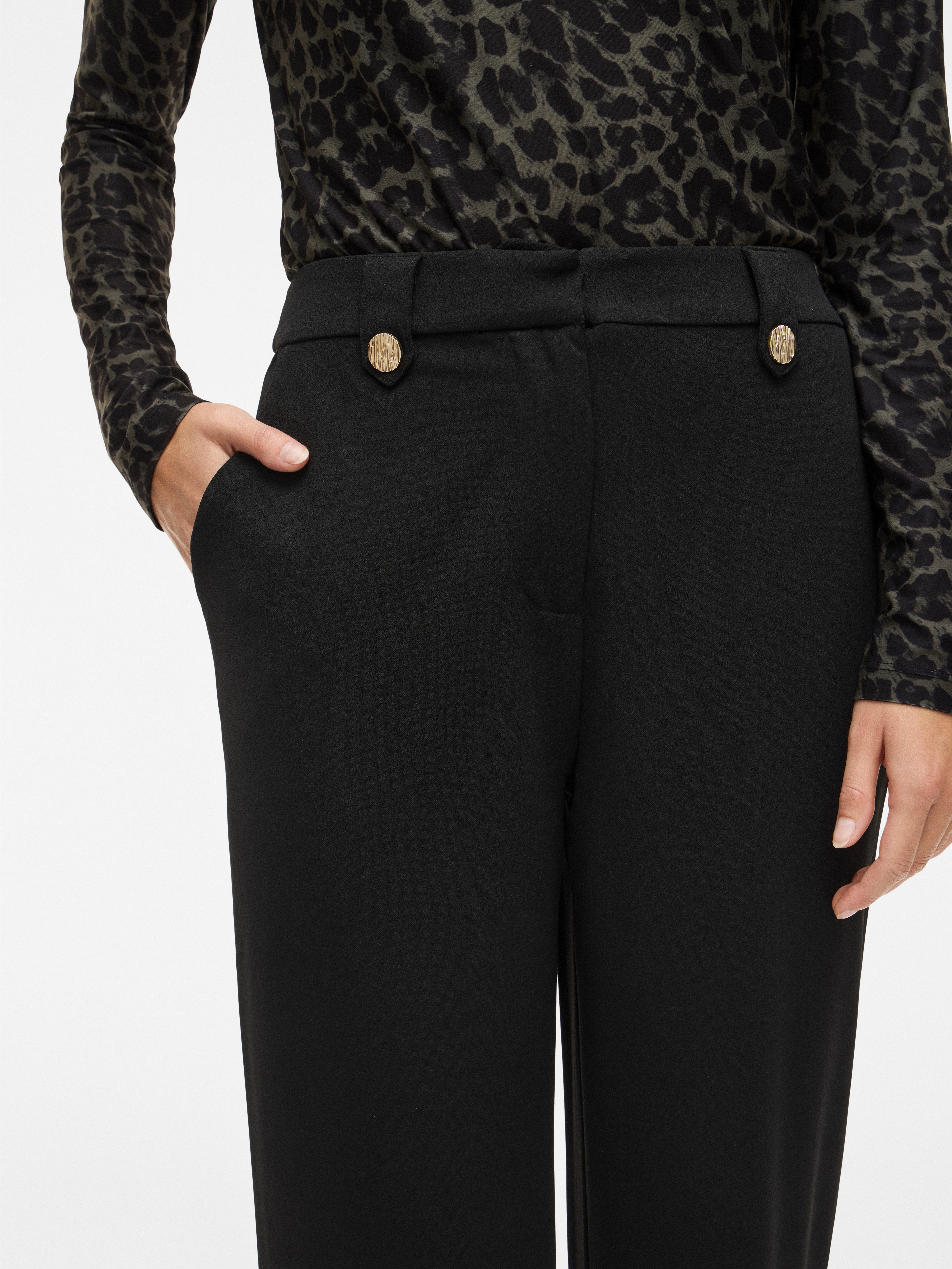 Vila Pantalon VICLUA HW WIDE BUTTON PANTS- NOOS