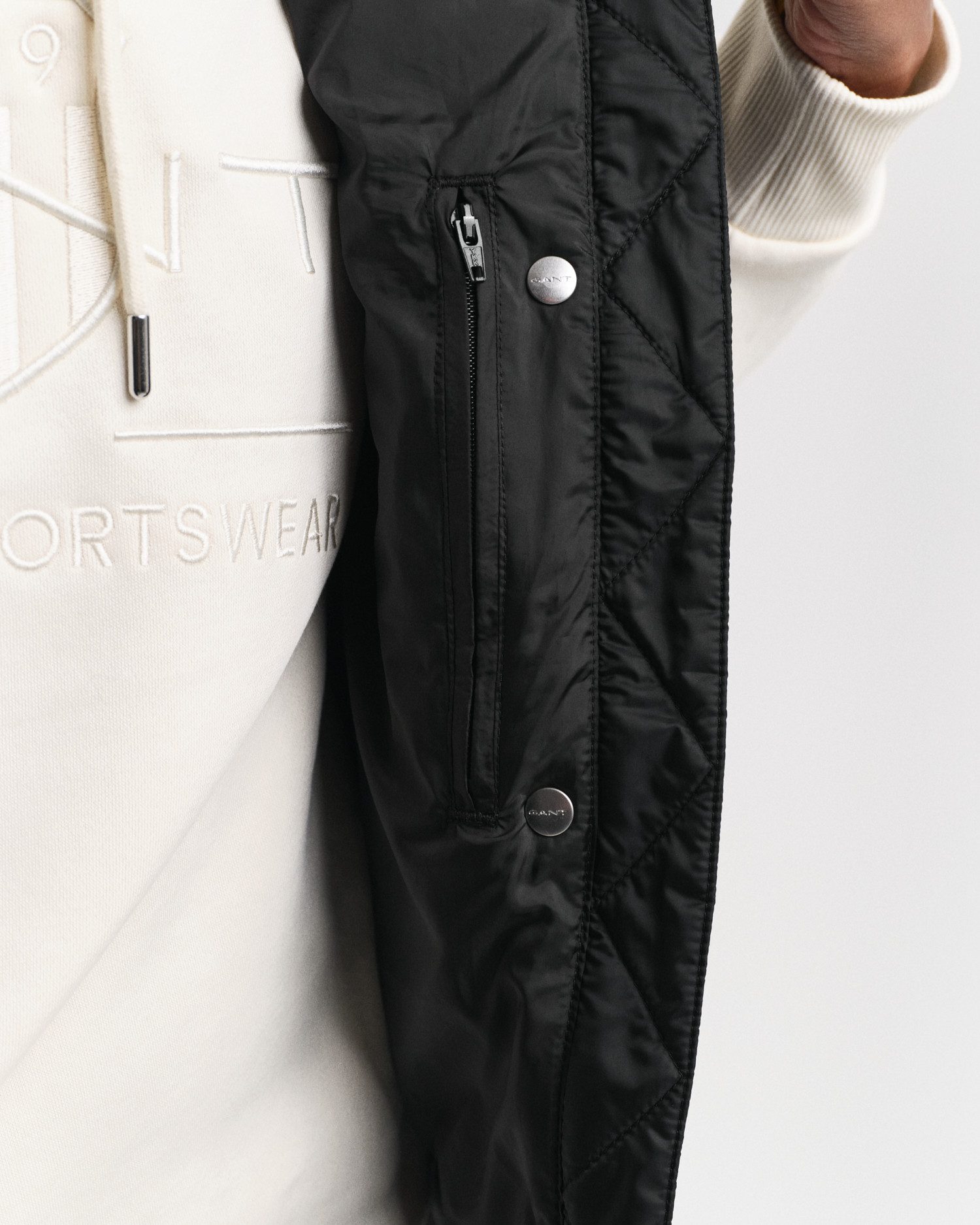 Gant Bodywarmer LIGHT DOWN VEST met logoprint op borsthoogte