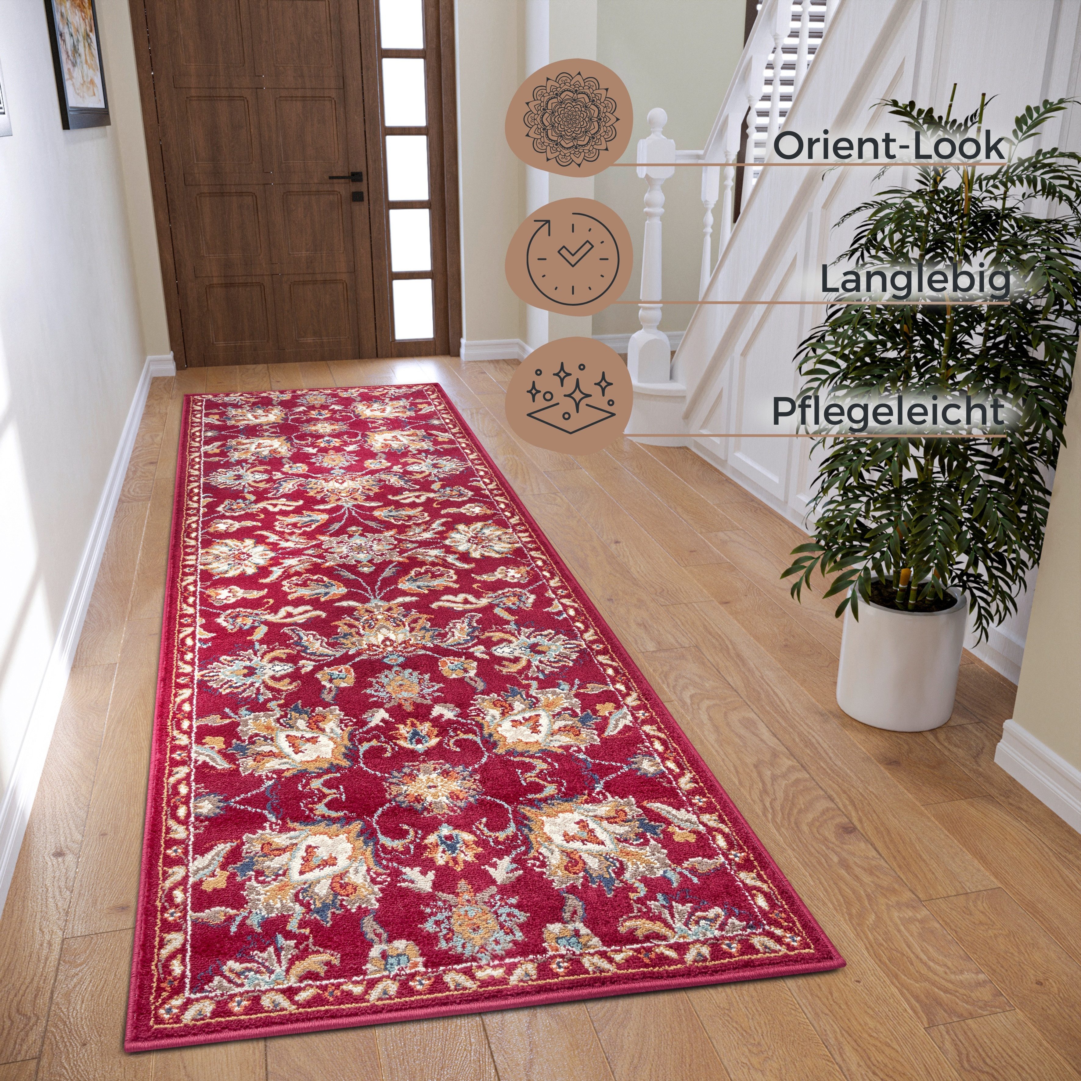 HANSE Home Vloerkleed Caracci Loper, oosters, kortpolig, woonkamer, slaapkamer, eetkamer