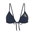 calvin klein swimwear triangel-bikinitop met calvin klein-logo-monogram blauw