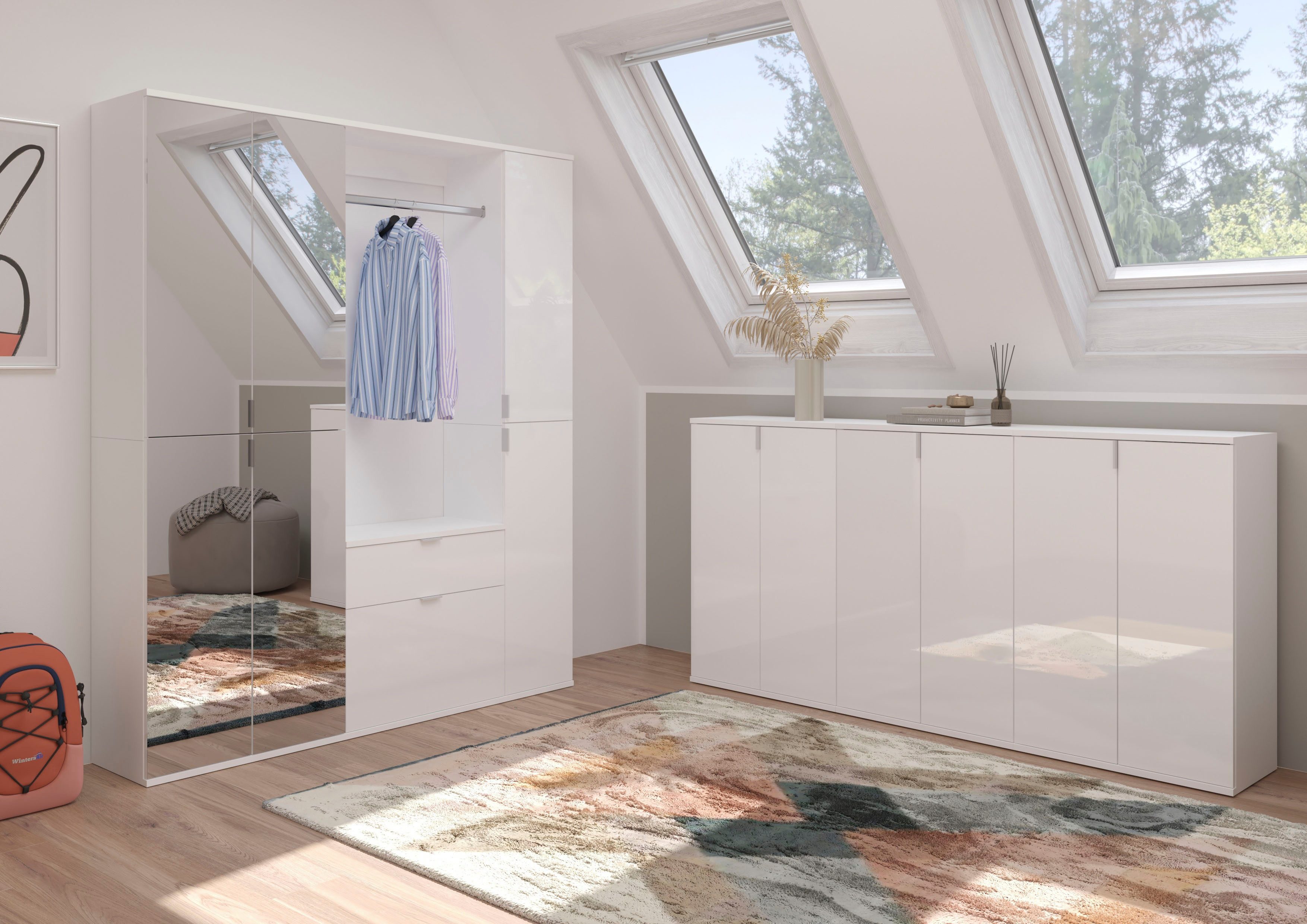 INOSIGN Schoenenkast Trondheim, Breedte 61 cm, 2 Deuren, 5 Planken, 6 Vakken Garderobekast, schoenenkast, schoenenkommode, buffetkast, gangkast