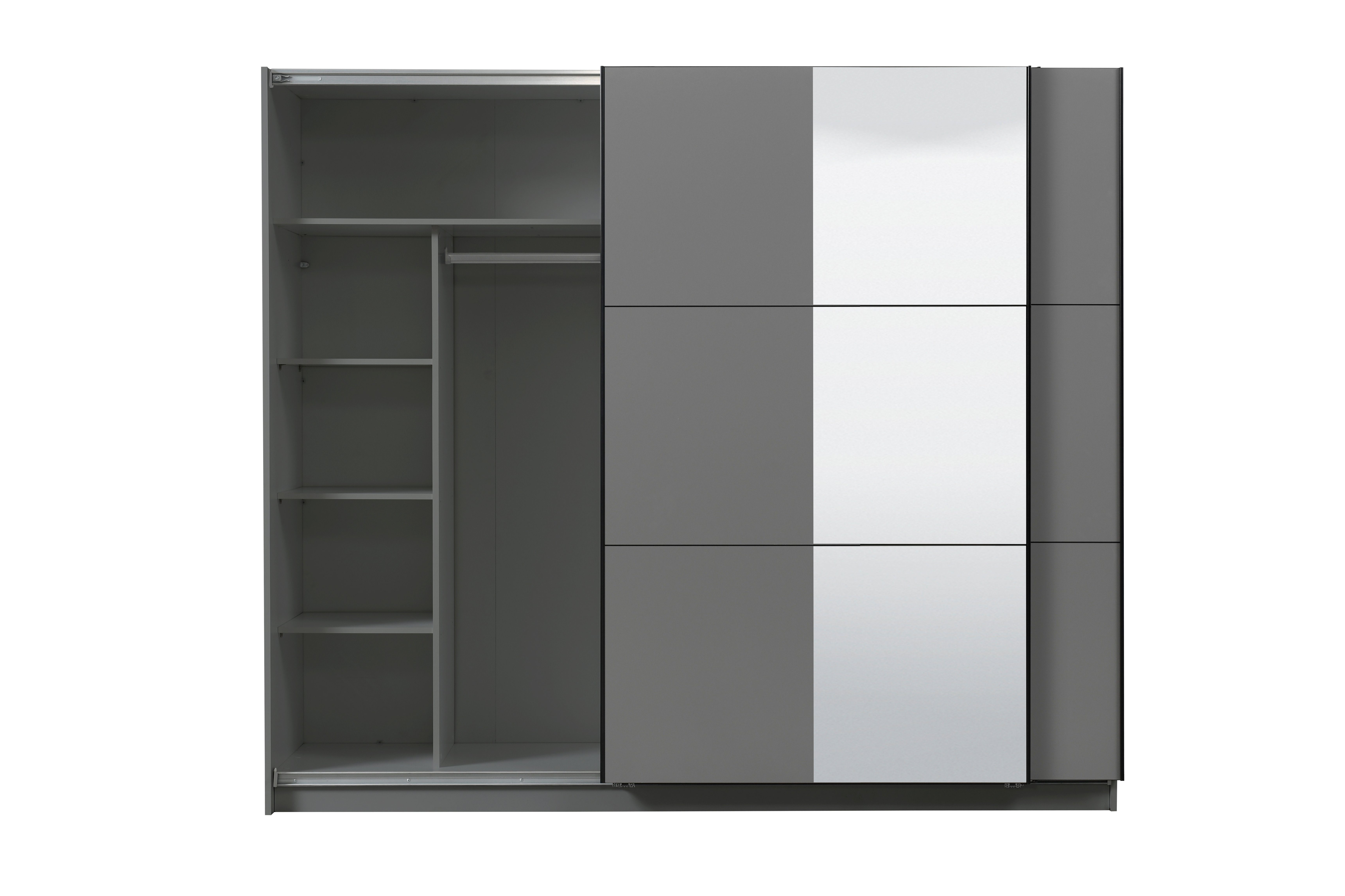 INOSIGN Zweefdeurkast Sierra kledingkast met spiegel linnenkast garderobe Topseller INCLUSIEF interne indeling, FSC®-gecertificeerd, OTTOs Choice