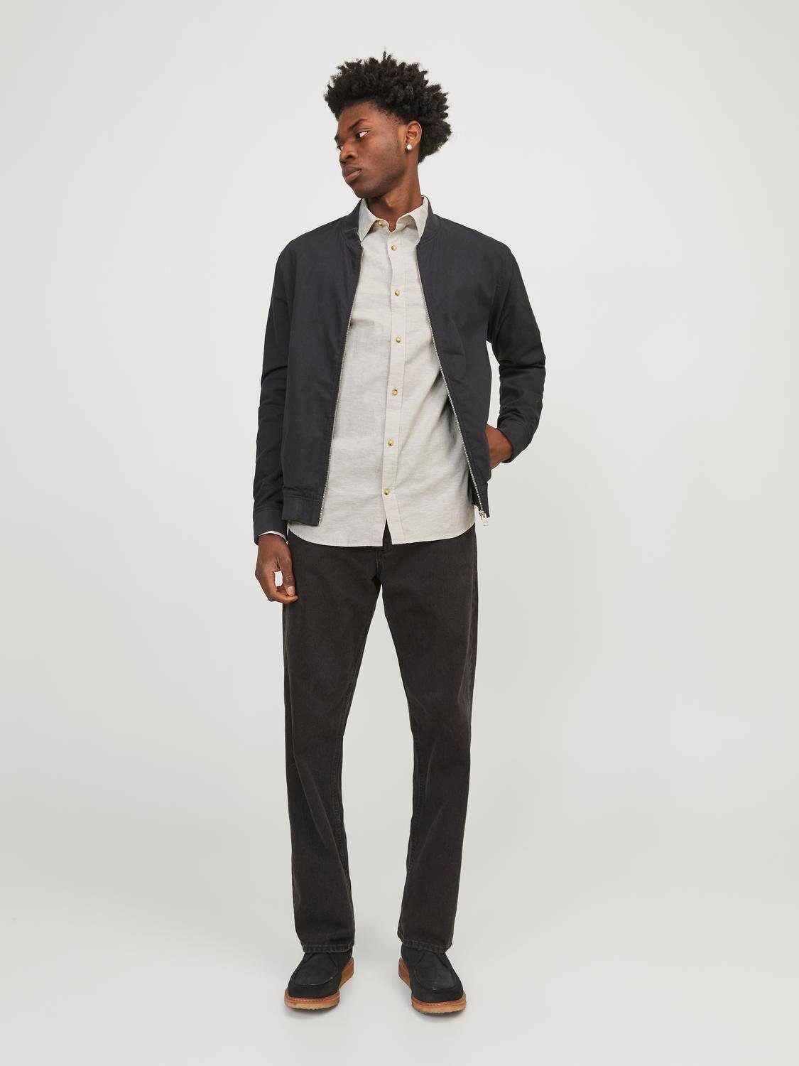 Jack & Jones Overhemd met lange mouwen JJESUMMER LINEN BLEND SHIRT LS SN