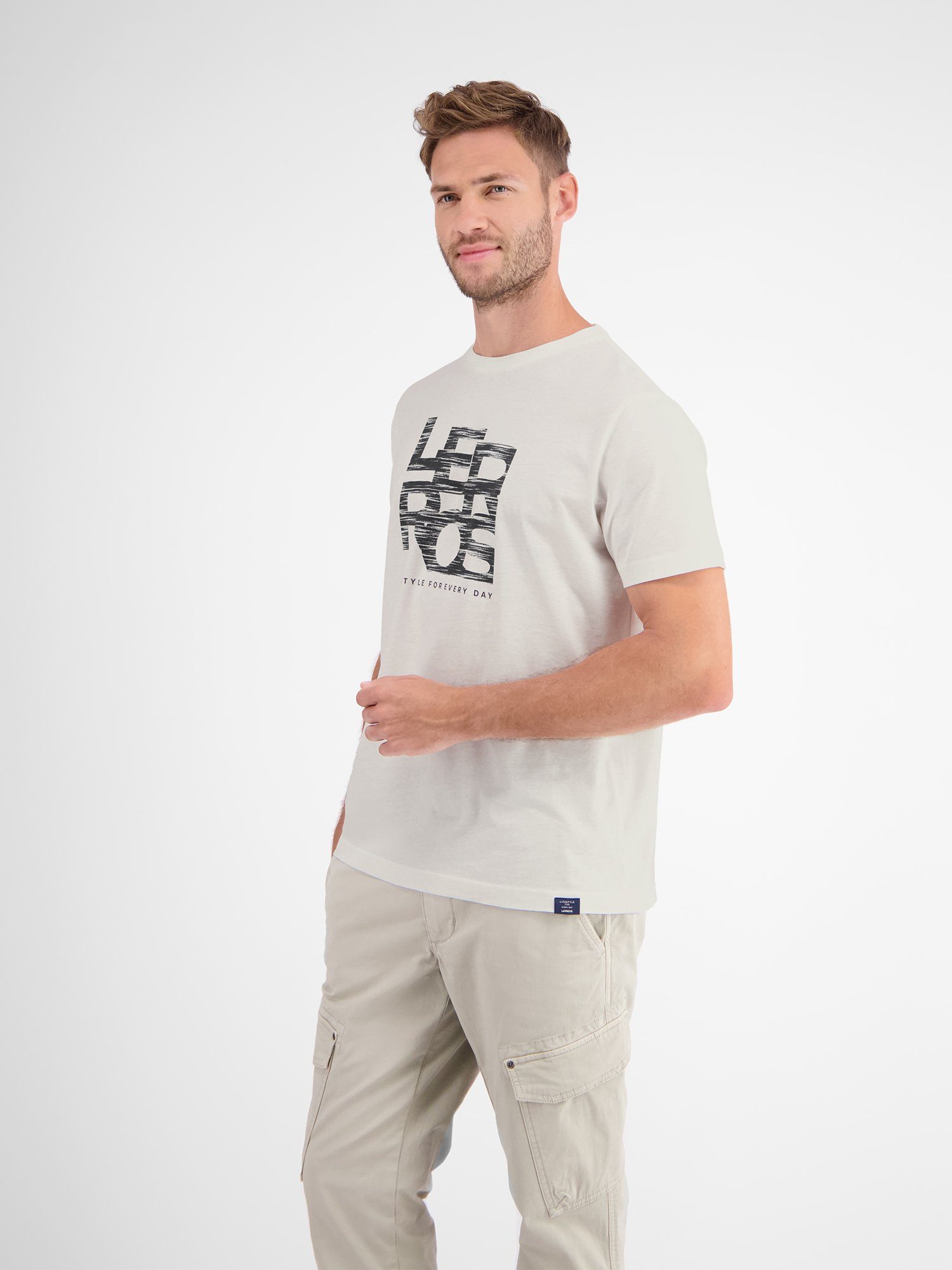 Lerros T-shirt LERROS T-shirt met LERROS print