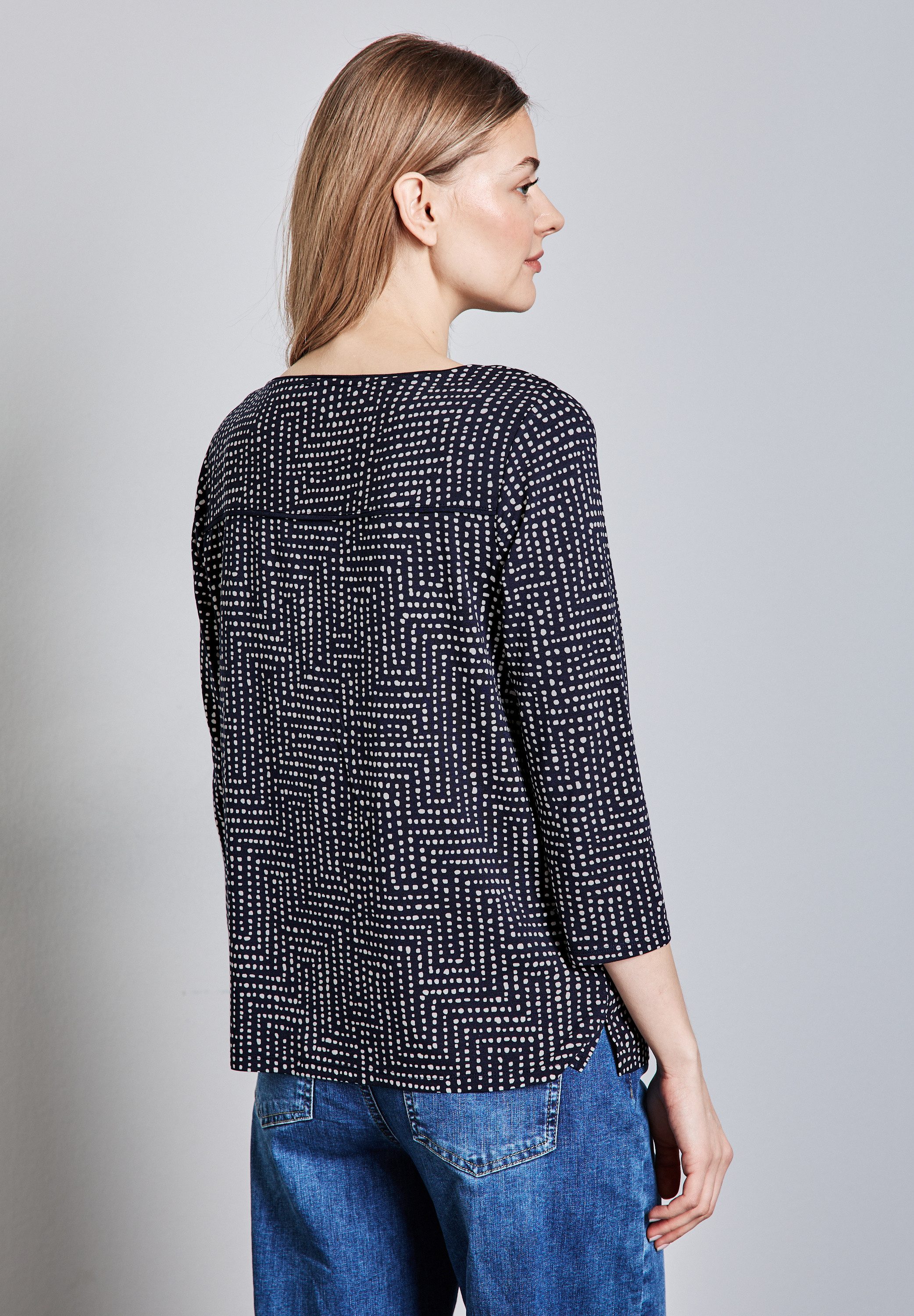 STREET ONE Shirt met 3/4 mouwen Evi met print all-over