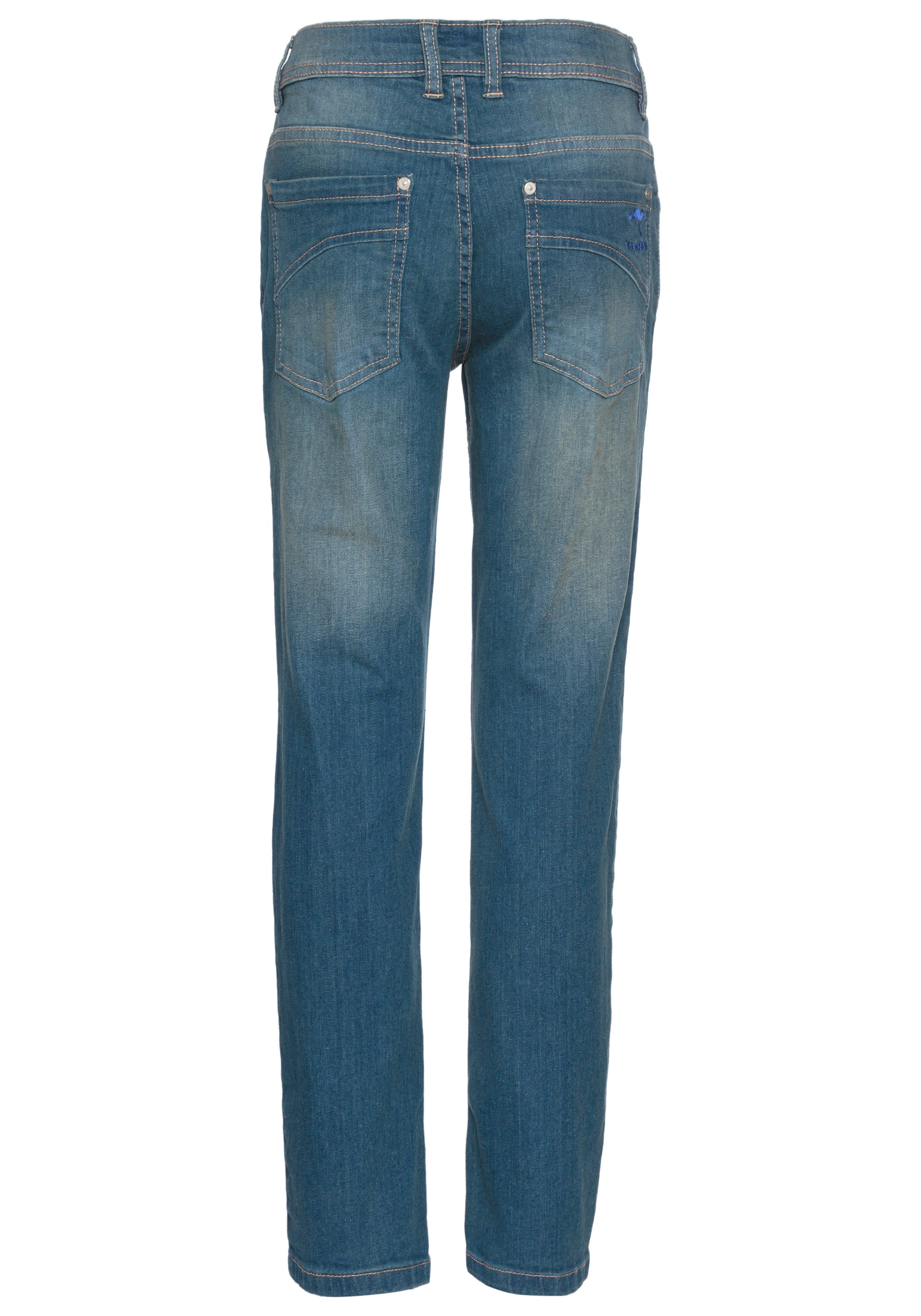 KangaROOS Stretch jeans , Regular fit, met rechte pijpen comfortabele pasvorm, rechte pasvorm, lage taille