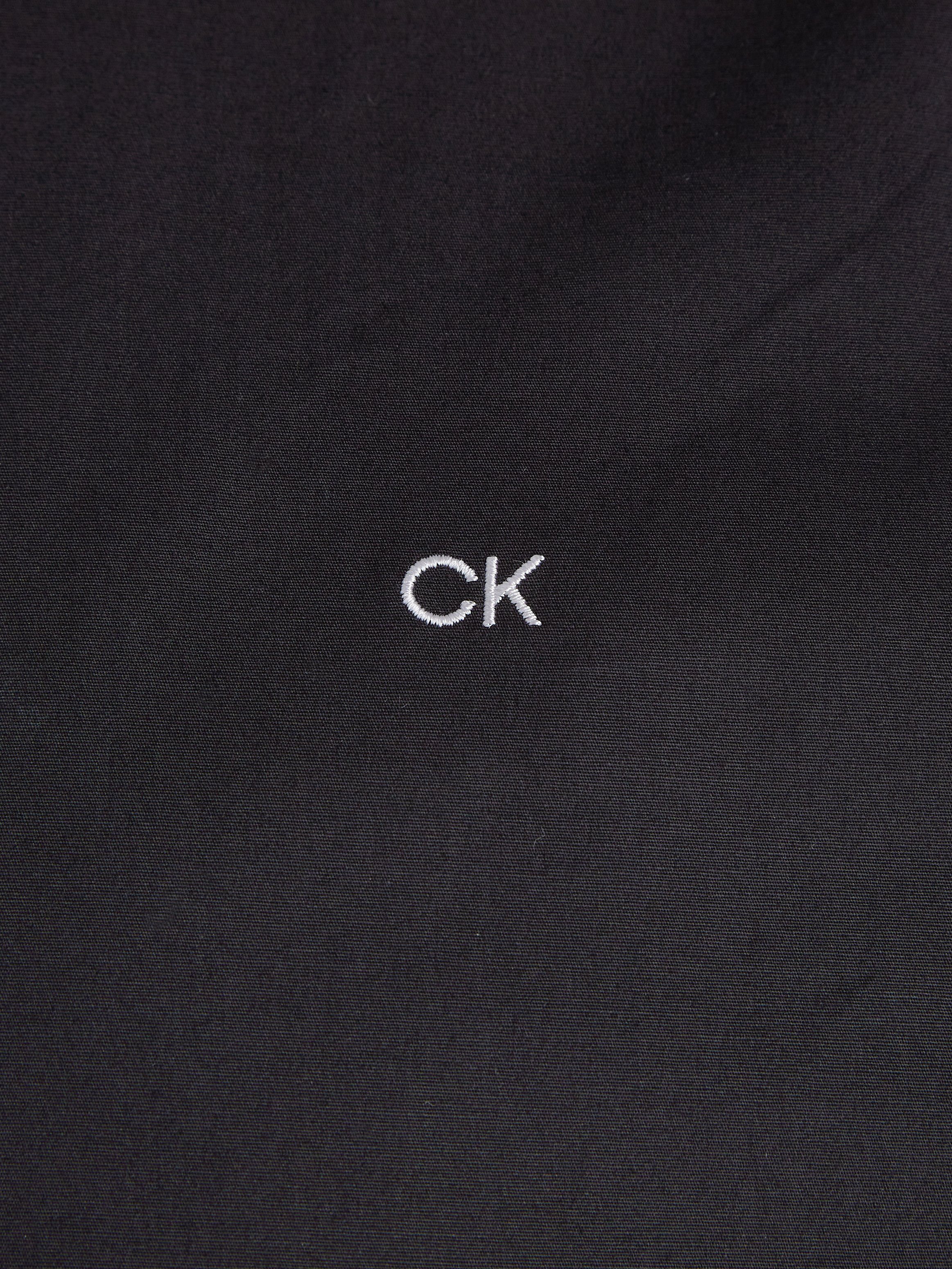 Calvin Klein Overhemd met lange mouwen BT_STRETCH POPLIN SLIM SHIRT in grote maten met doorlopende knoopsluiting