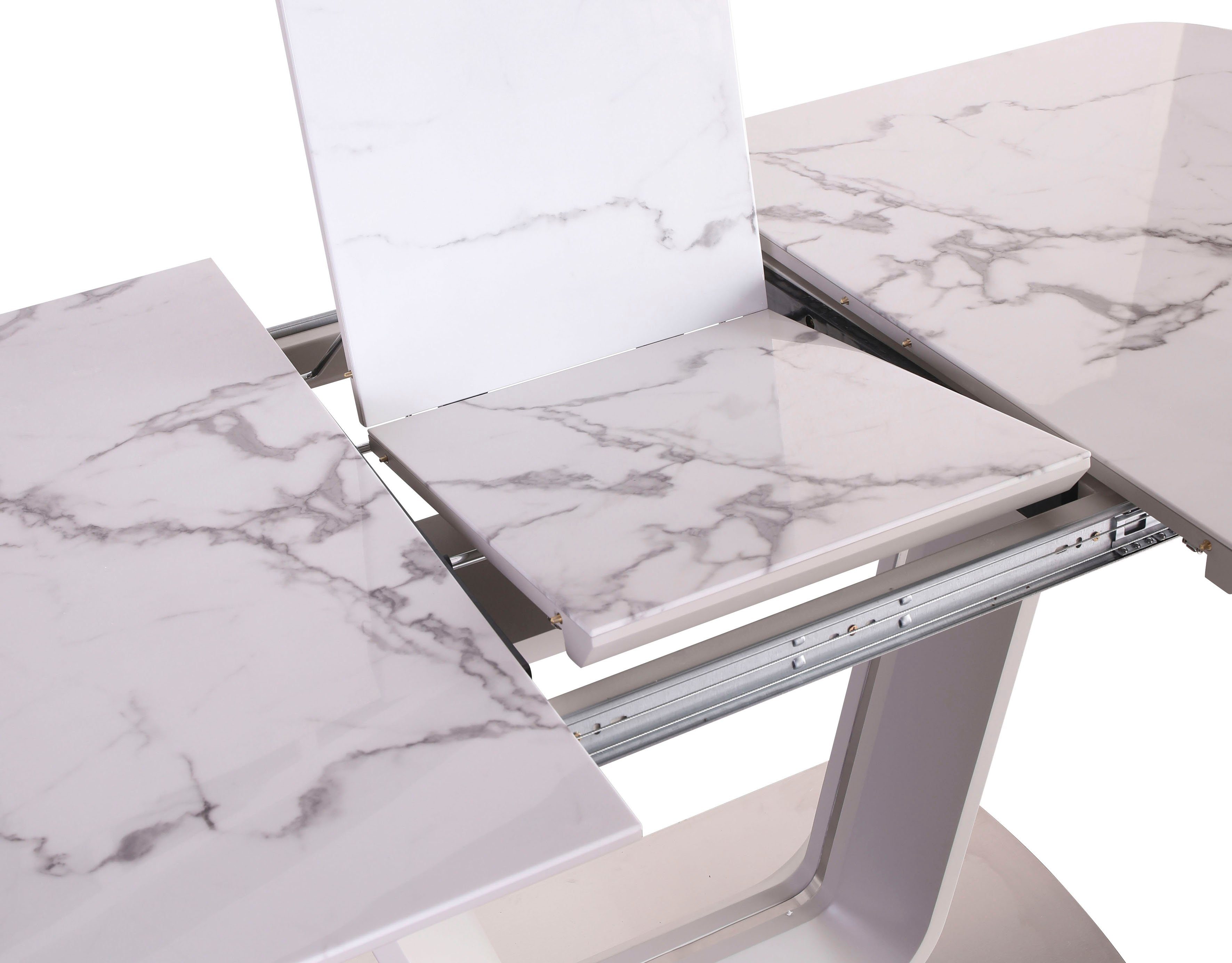 SalesFever Eettafel Glazen tafel uittrekbaar