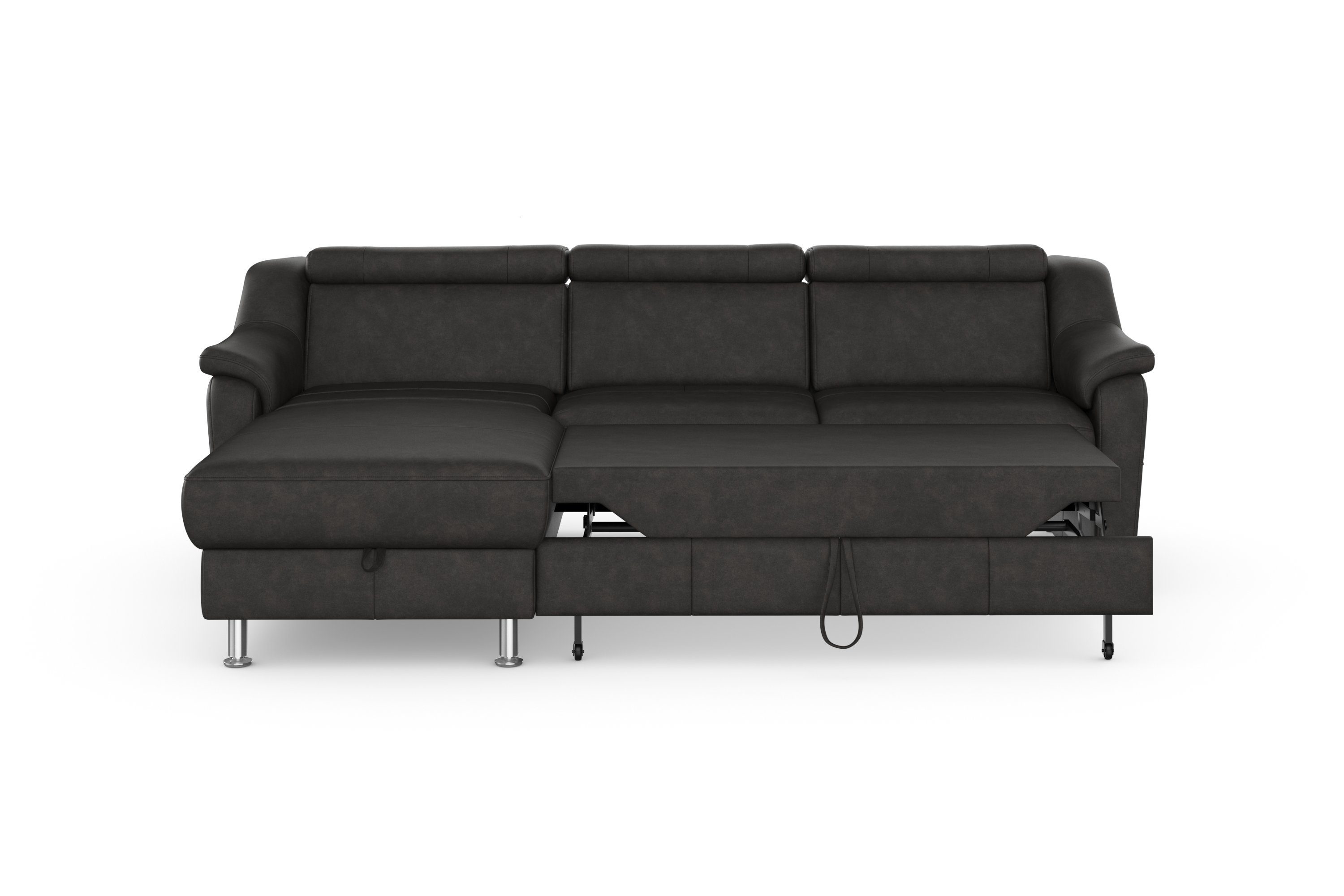 sit&more Hoekbank Freetown L-vorm met verstelbare hoofdsteun en comfortabele binnenvering