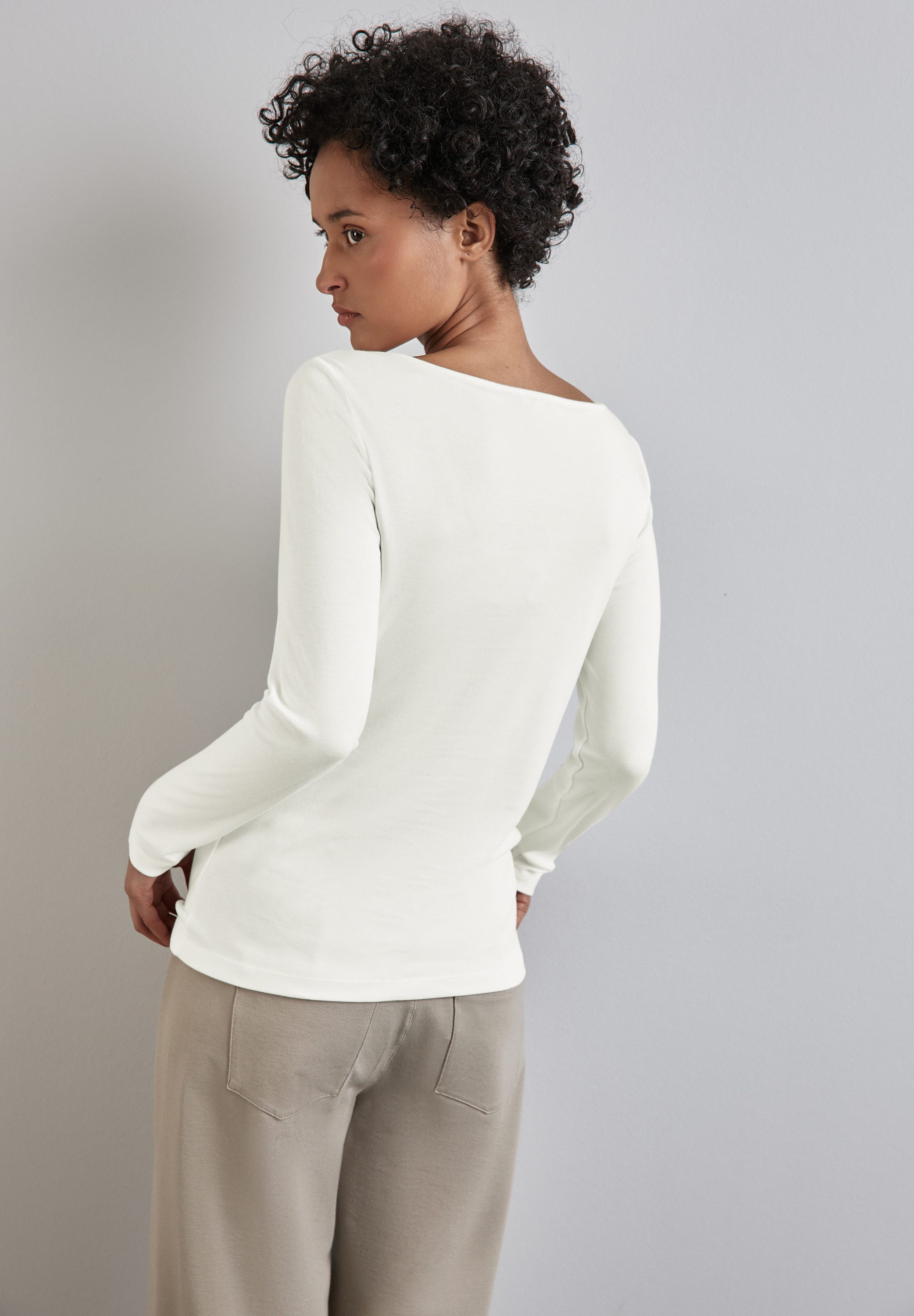 STREET ONE Shirt met lange mouwen Style Lanea met boothals