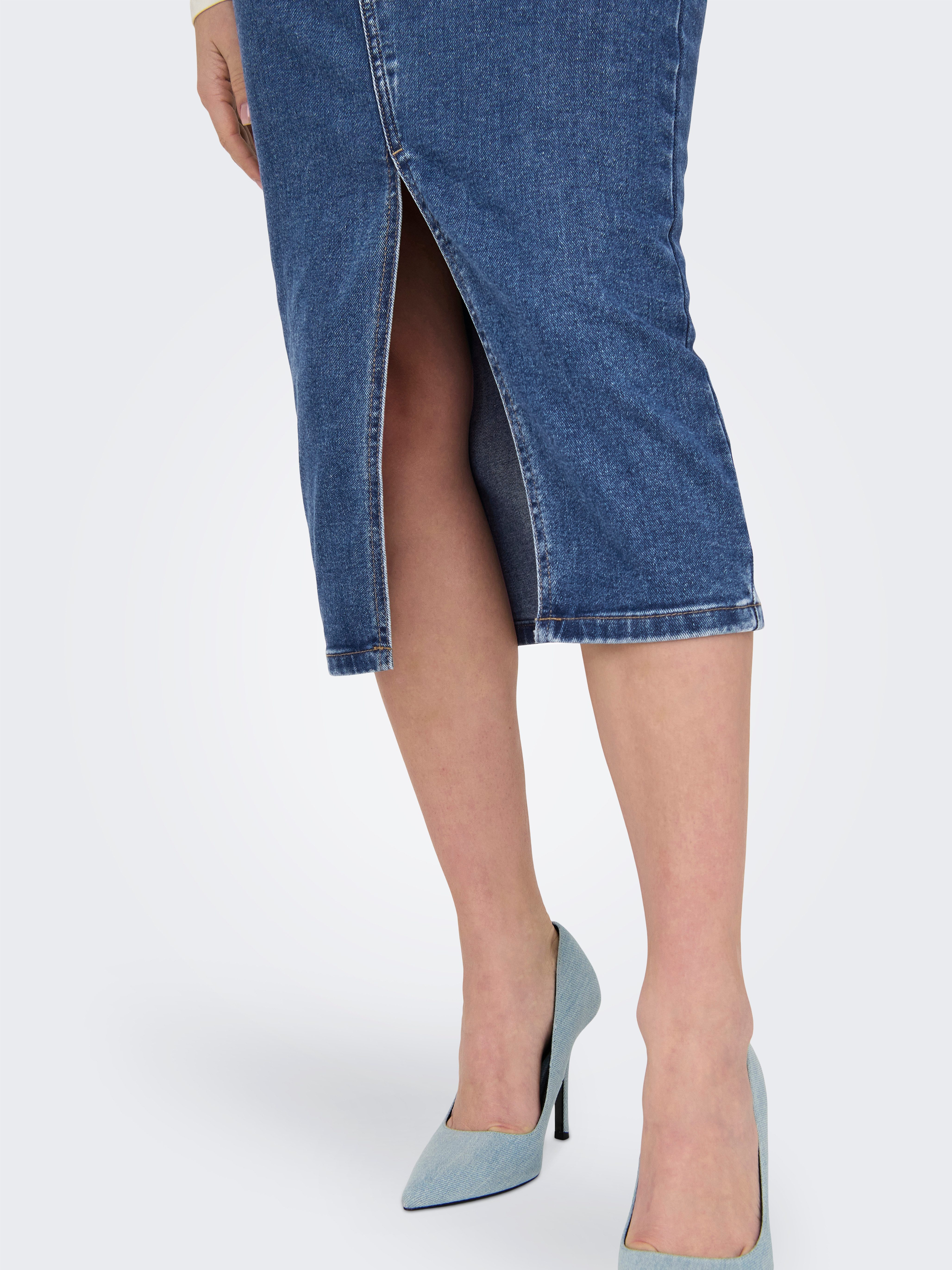 Only Jeans rok ONLSIRI FRONT SLIT SKIRT DNM GUA NOOS