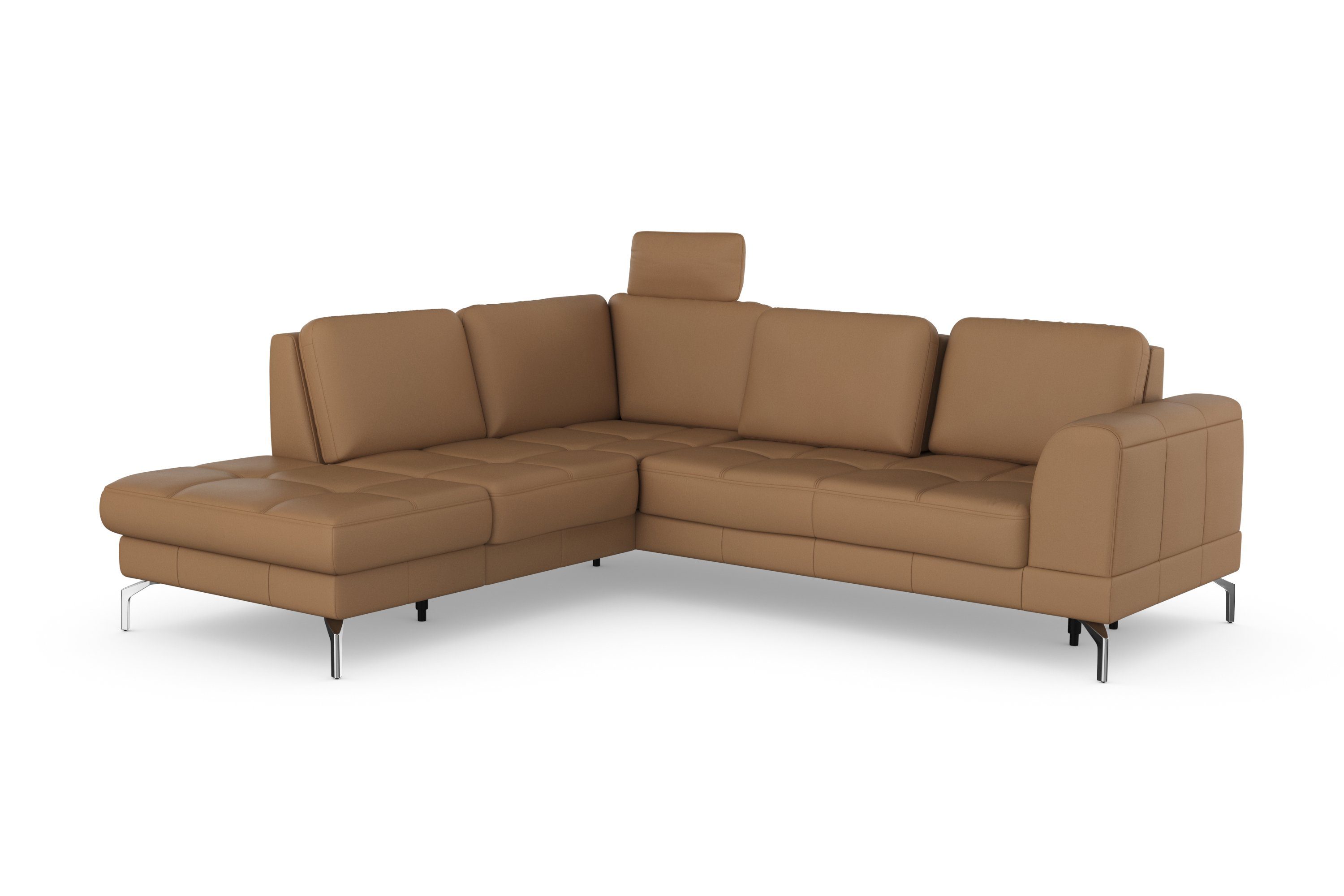 sit&more Hoekbank Bendigo L-vorm inclusief zitdiepteverstelling, bodemvrijheid 15 cm, in 2 pootkleuren