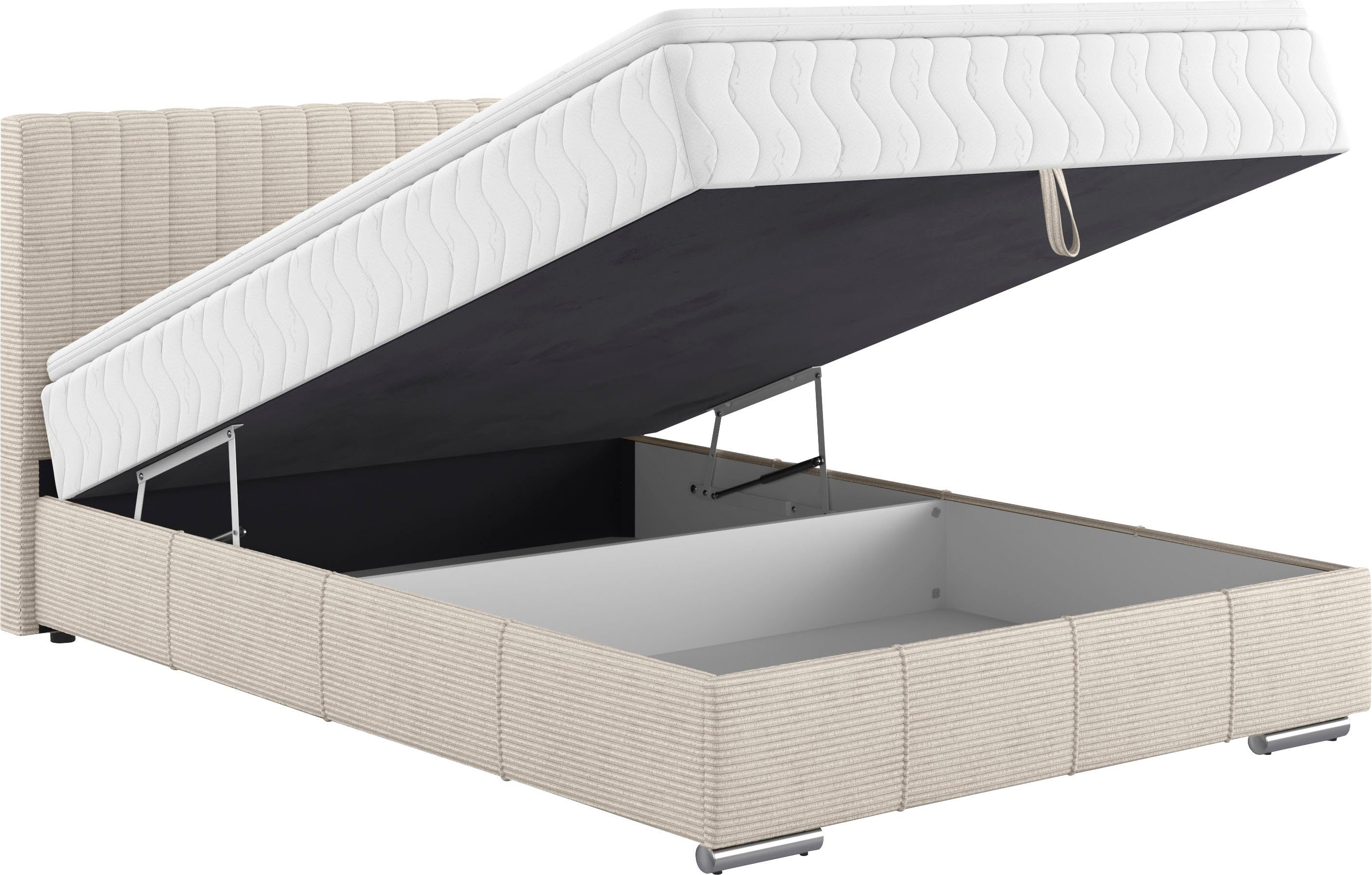 INOSIGN Boxspring Thor met bedbodem, incl. matras, topverkoper Topmatras en sierkussen, in verschillende hardheden beschikbaar