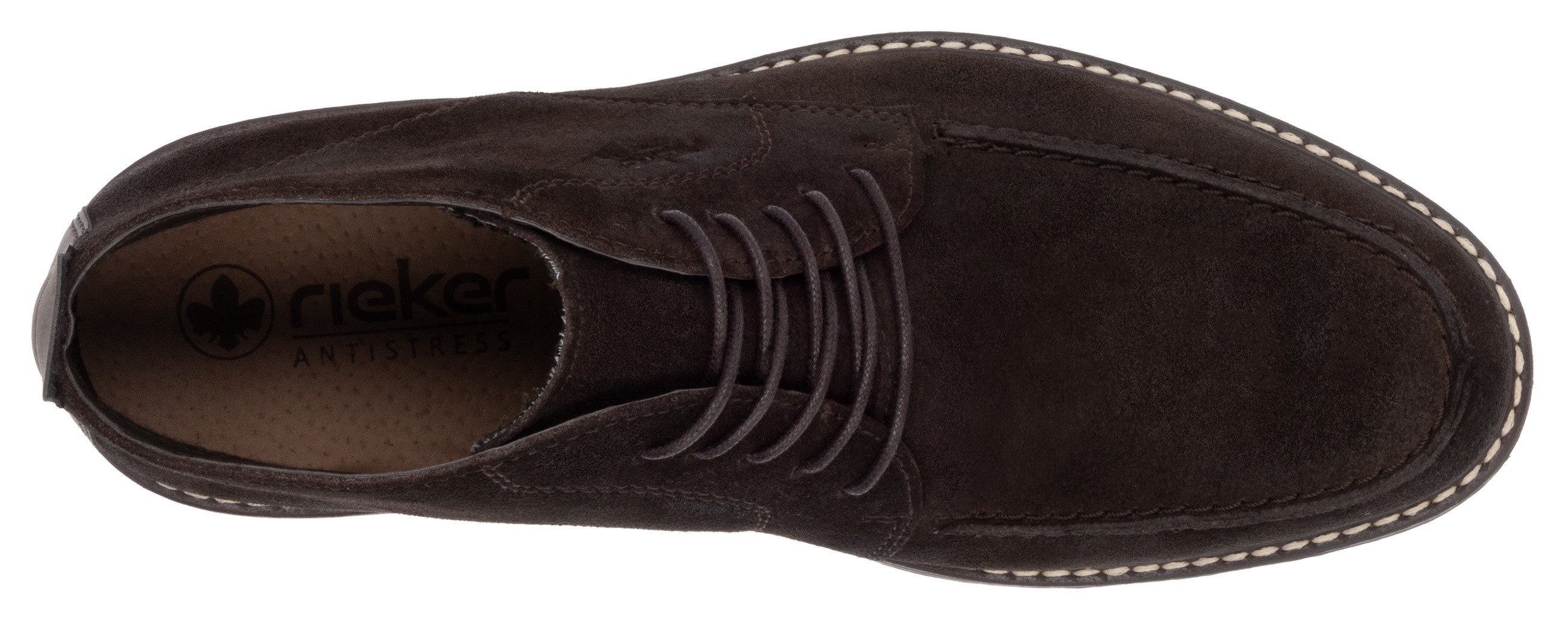 Rieker Veterlaarsjes veterschoenen, enkelhoge business-enkellaars met profielzool
