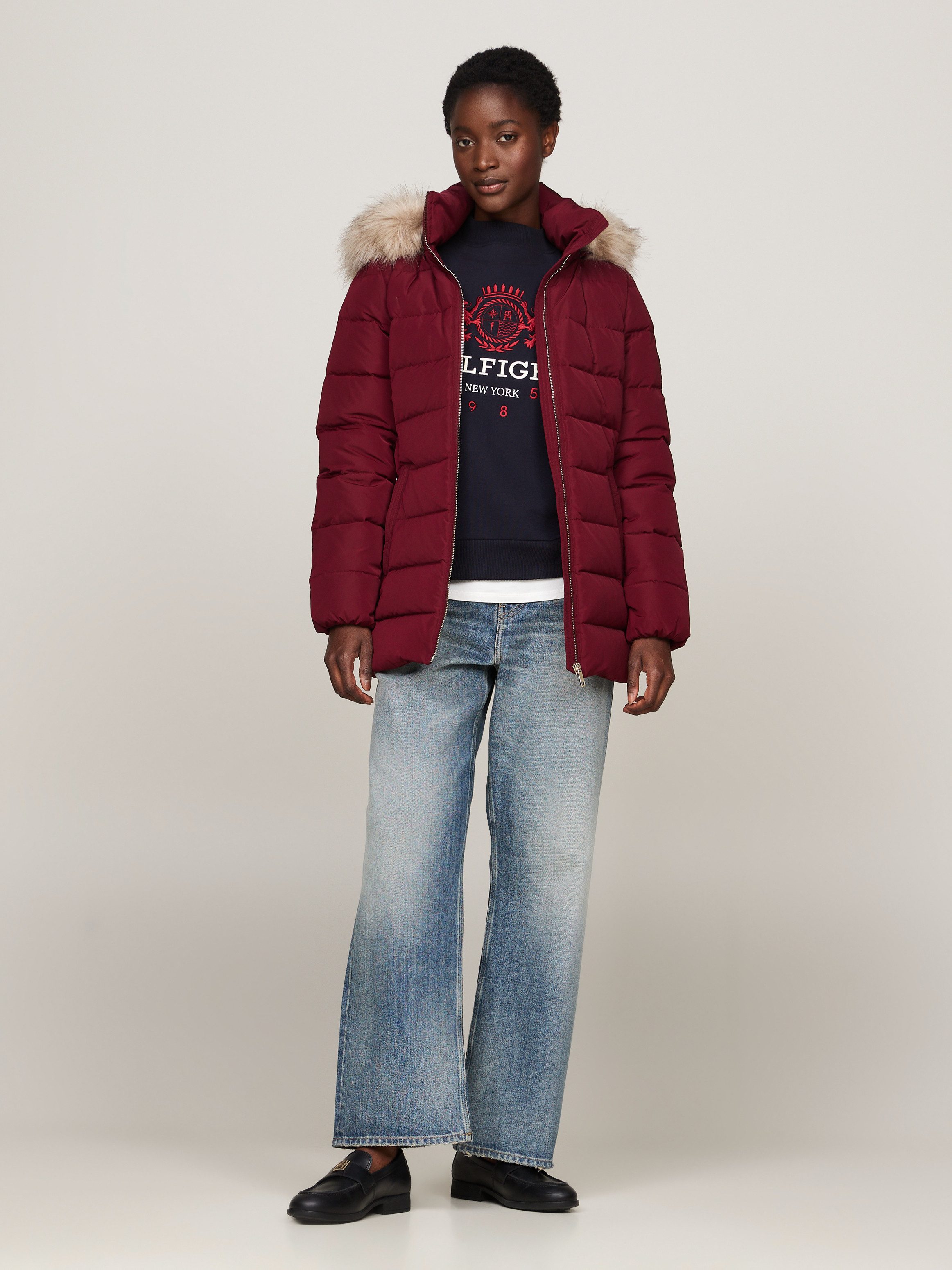 Tommy Hilfiger Gewatteerde jas met logopatch