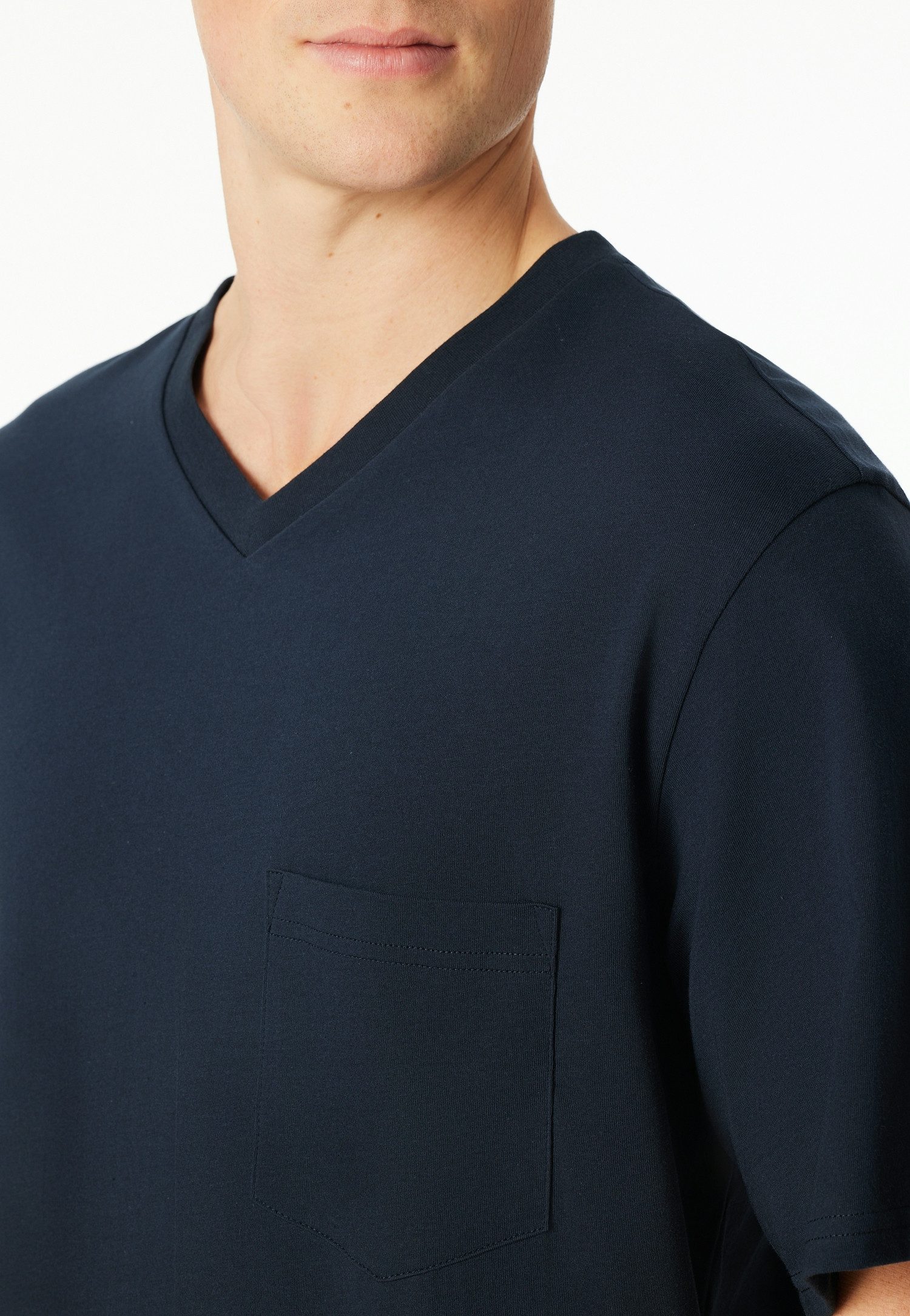 Schiesser Shortama Comfort Essentials met opgestikte borstzak (2-delig)