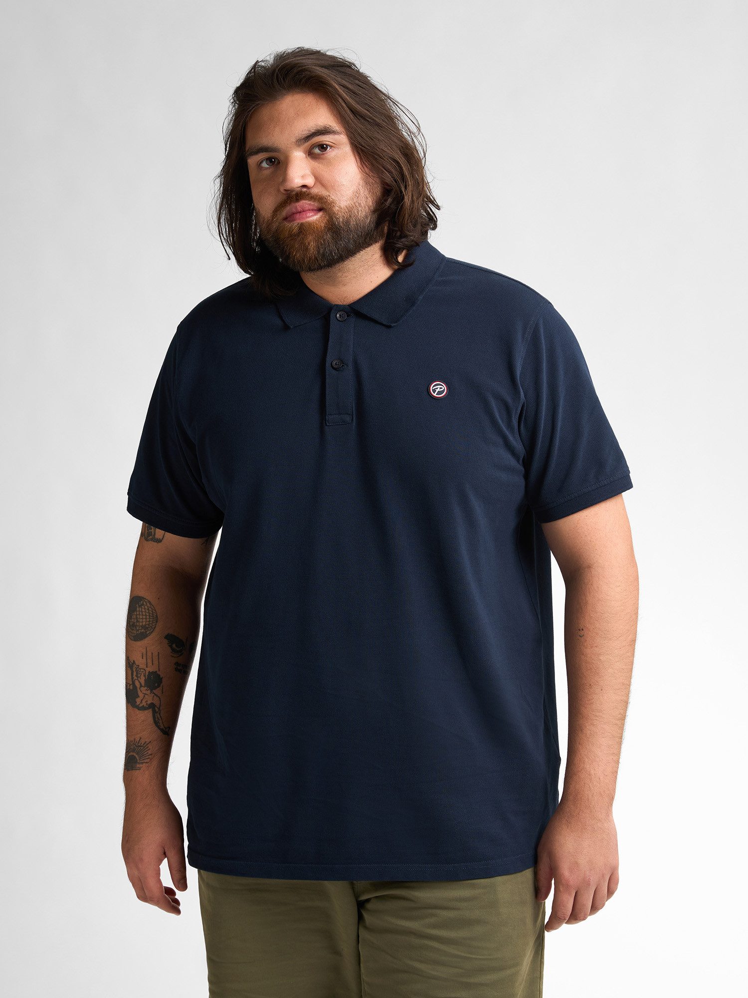 Petrol Industries Poloshirt met geborduurd logo heren poloshirts maat 5XL blauw