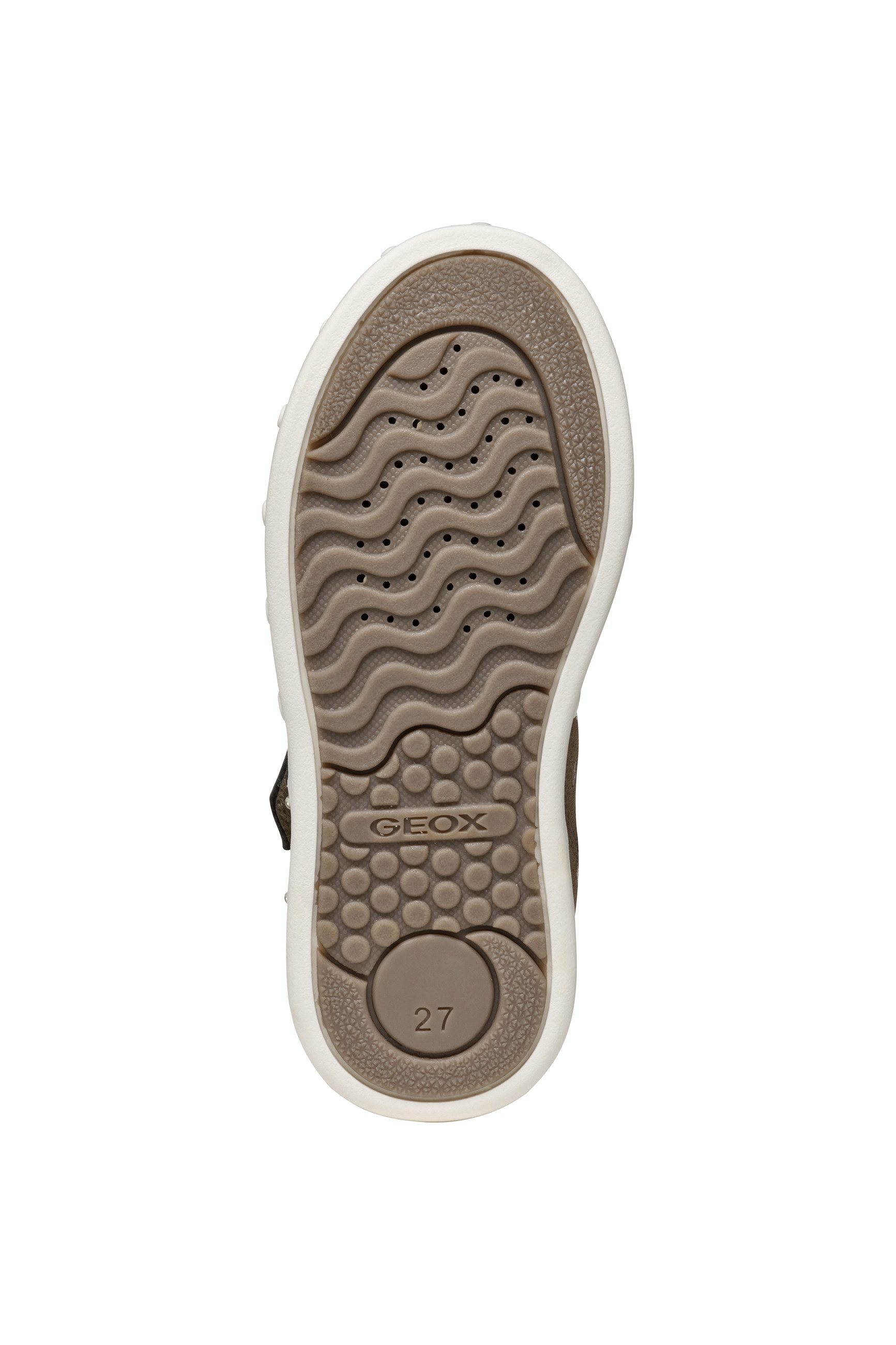 Geox Sneakers J SKYLIN GIRL Knipperschoen Veterboots met glitter, blinkfunctie, maatsjabloon om te downloaden