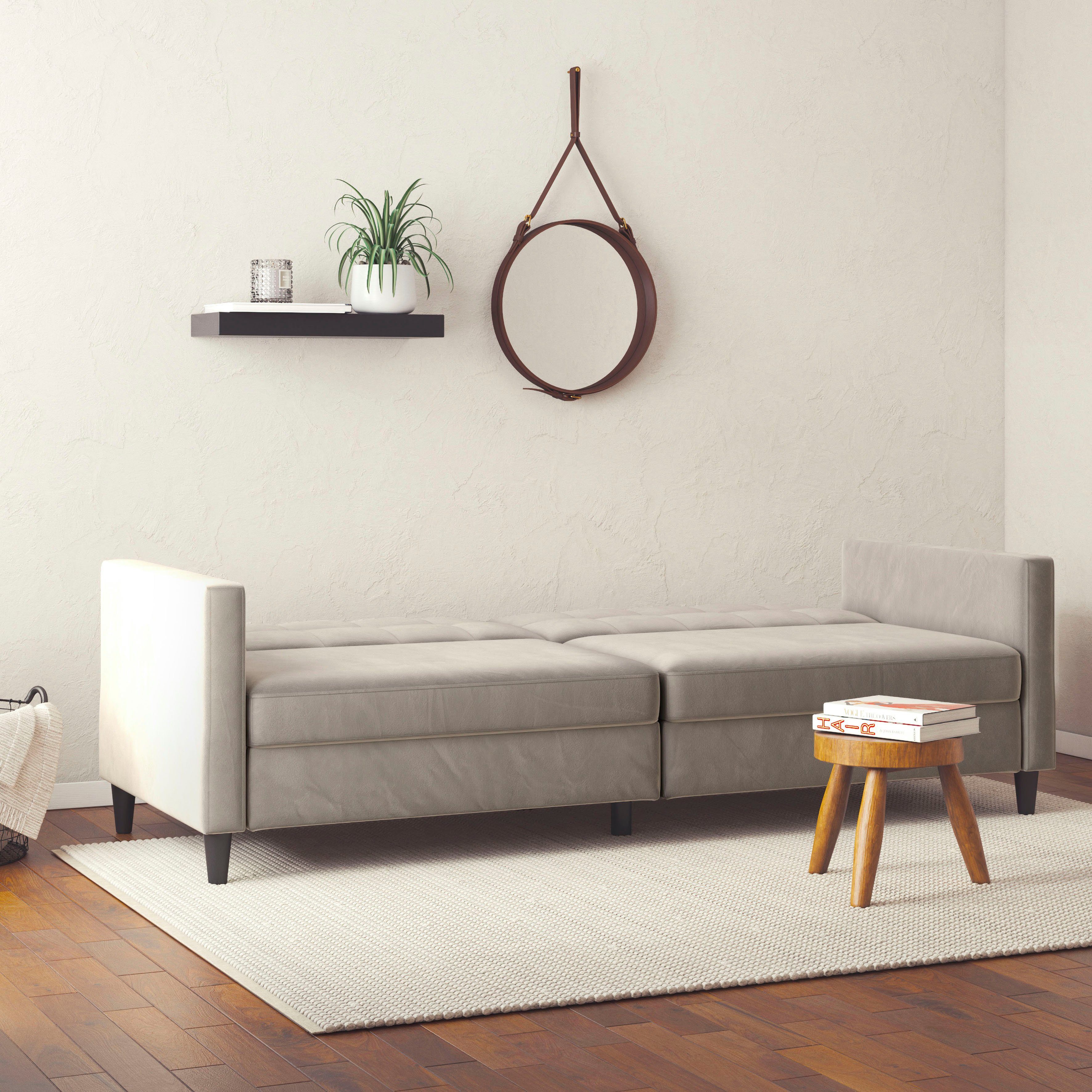 Dorel Home 3-zitsbank Hartford II Slaapfunctie, rugleuning 2-delig, 3-voudig verstelbaar, zithoogte 43 cm
