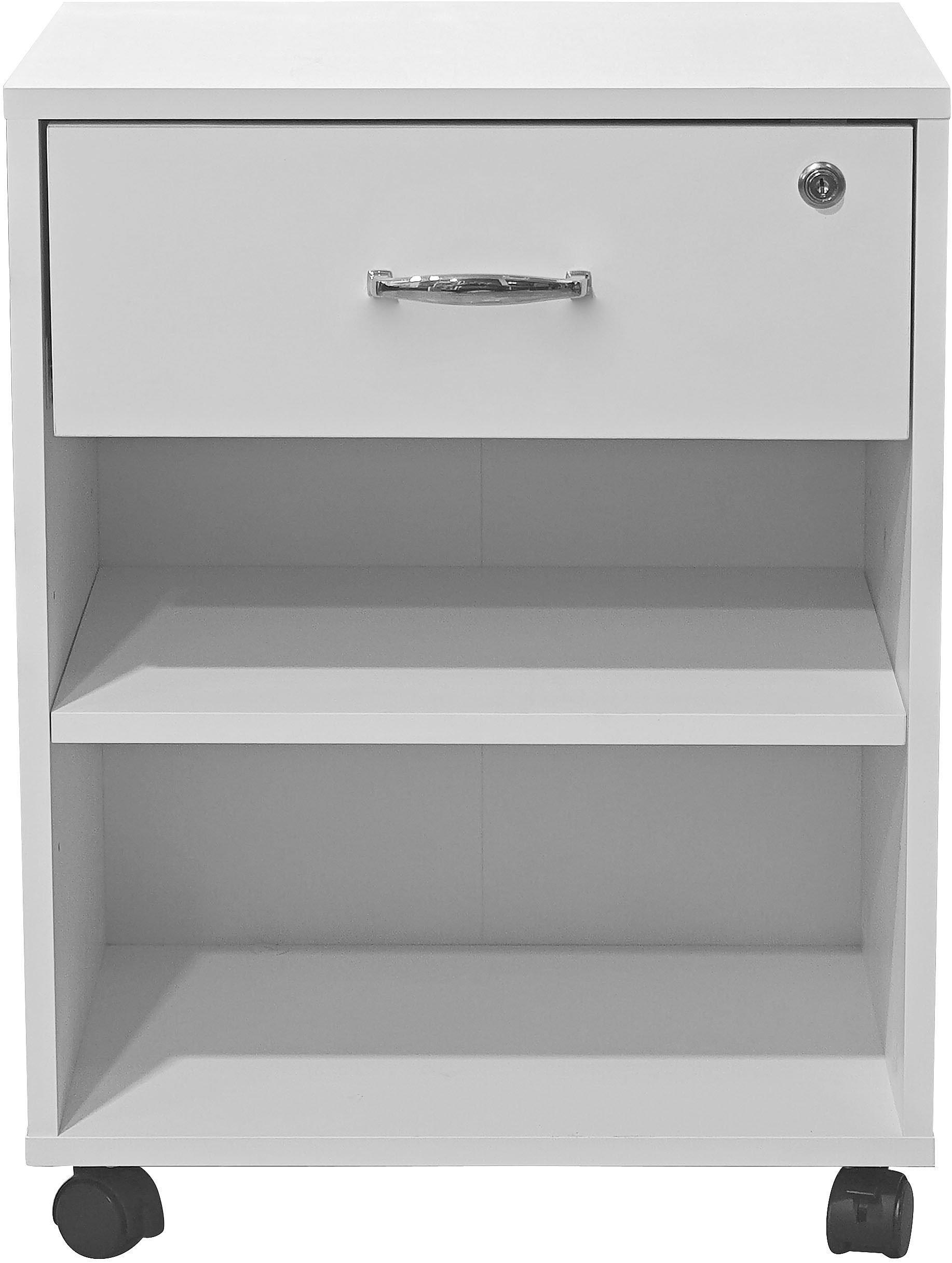 INOSIGN Kastje op wieltjes Dranoel Kantoorcontainer, afsluitbaar, metalen handgreep, breedte 45 cm
