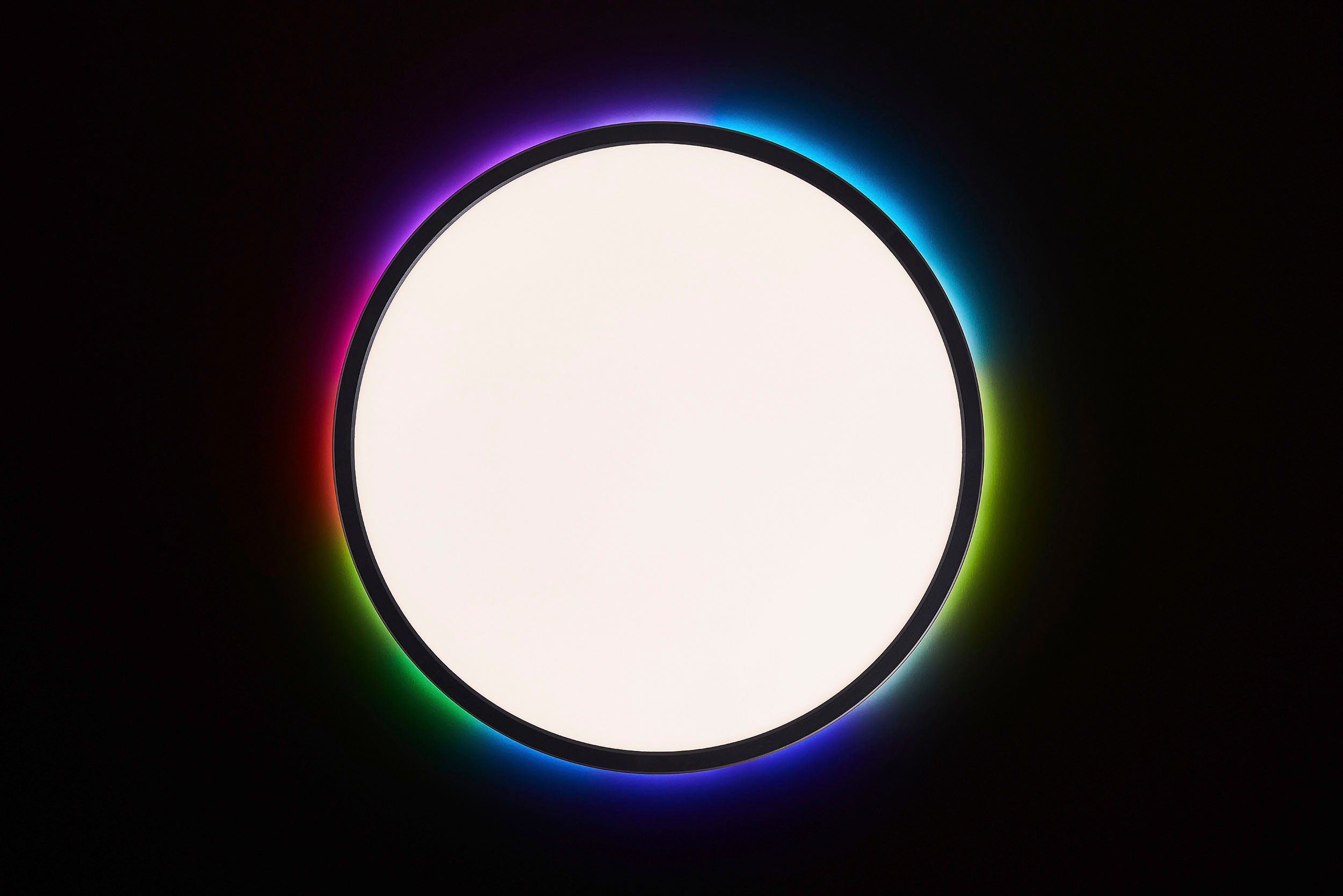 my home Led-plafondlamp Elliot Ø 42 cm, 2400 lumen, 3000-6500 Kelvin, wit/zwart (1 stuk)
