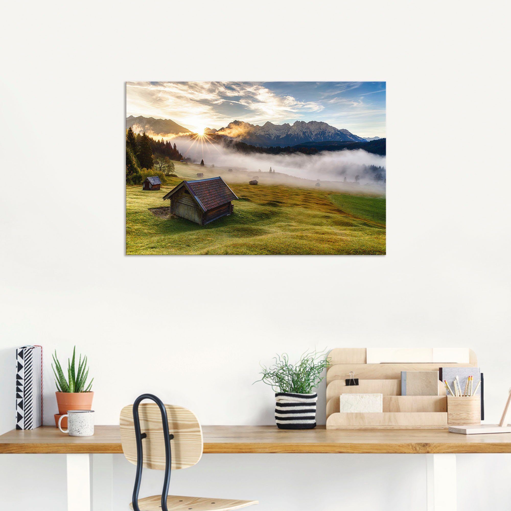 Artland Artprint Herfst in Beieren als artprint van aluminium, artprint op linnen, muursticker, verschillende maten