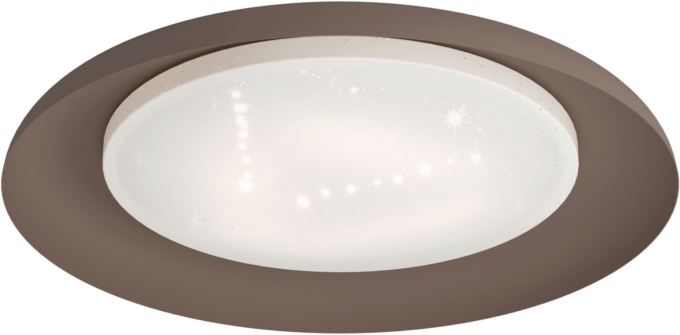 EGLO Plafondlamp PENJAMO Plafondlamp in bruin van staal - 7,3W - warmwit (1 stuk) plafondlampen bruin