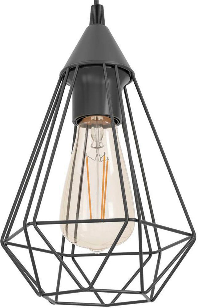 EGLO Hanglamp TARBES hanglamp, pendellamp, vintage, retro, staal, zwart E27