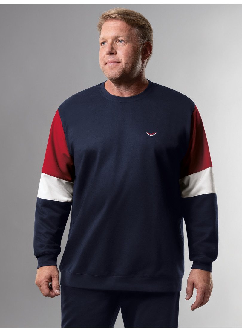 Trigema Sweatshirt TRIGEMA sweatshirt met contrasterende elementen
