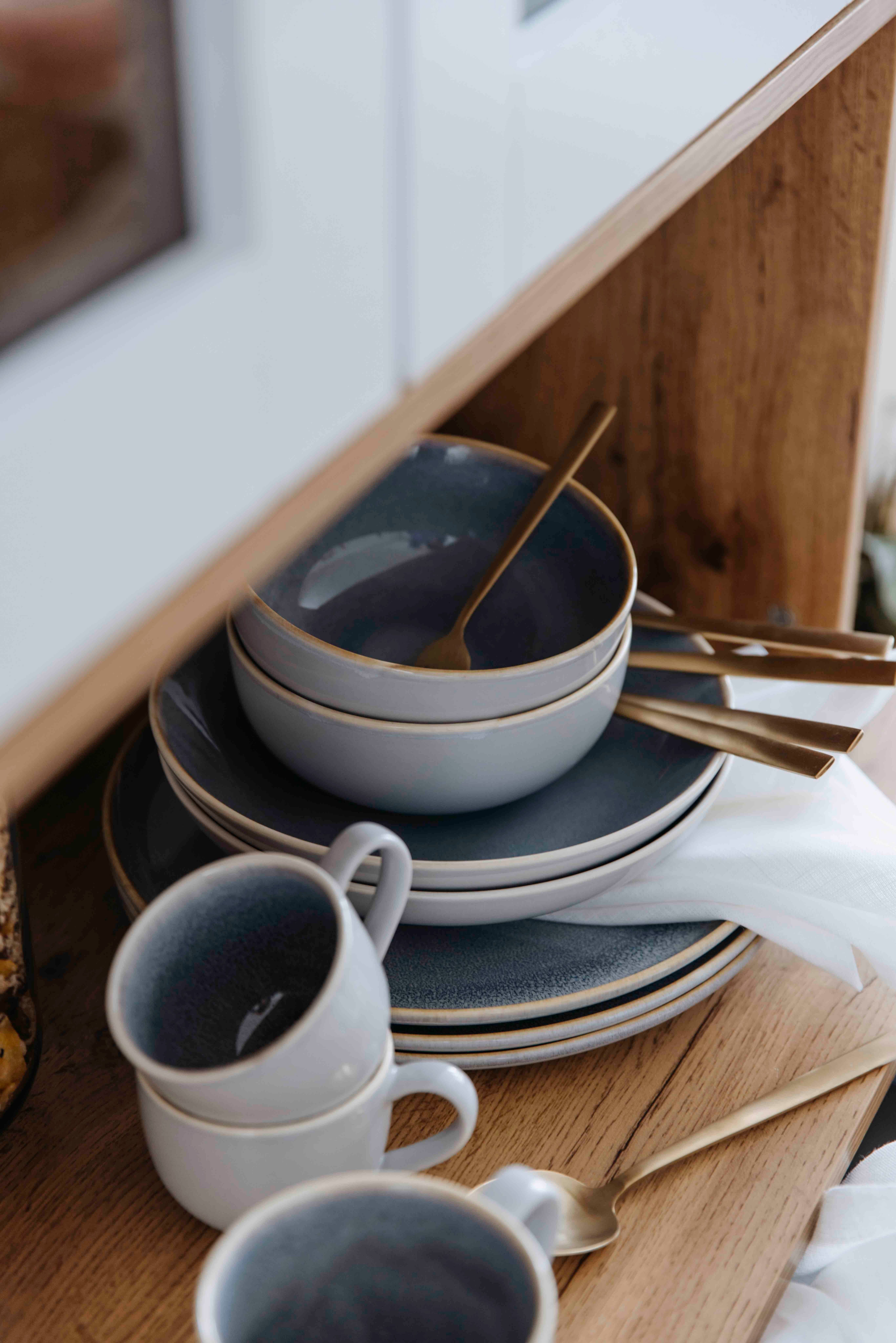 Ritzenhoff & Breker Combi-servies Serviesset, servies Skagen Stone Reactief glazuur, 12 delen, voor 4 personen (set, 12-delig)