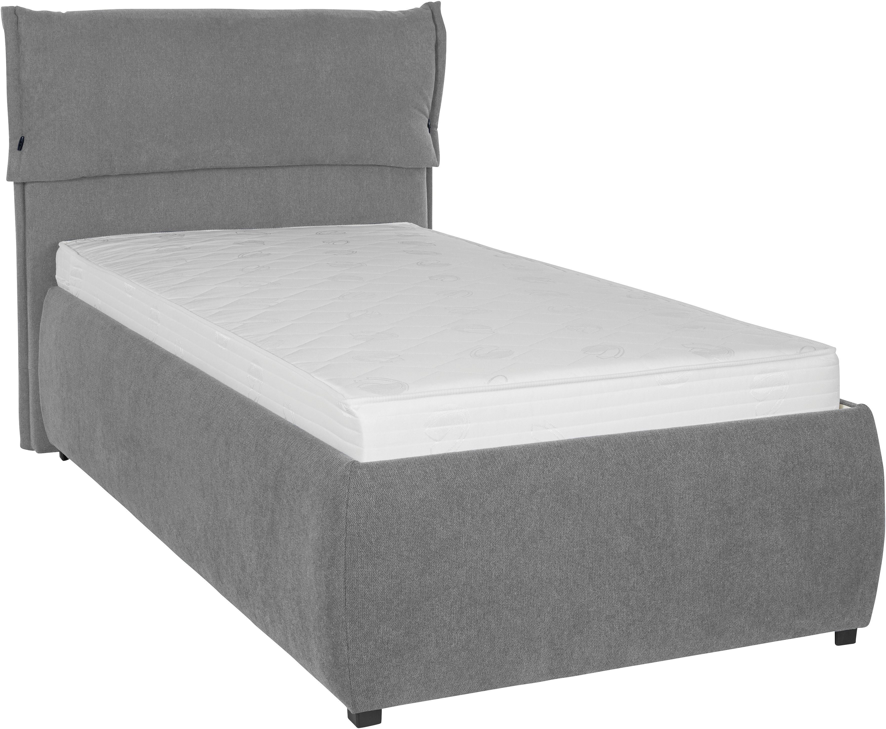 andas Gestoffeerd bed Jenson als bedframe of met 3 matrassoorten en hardheden