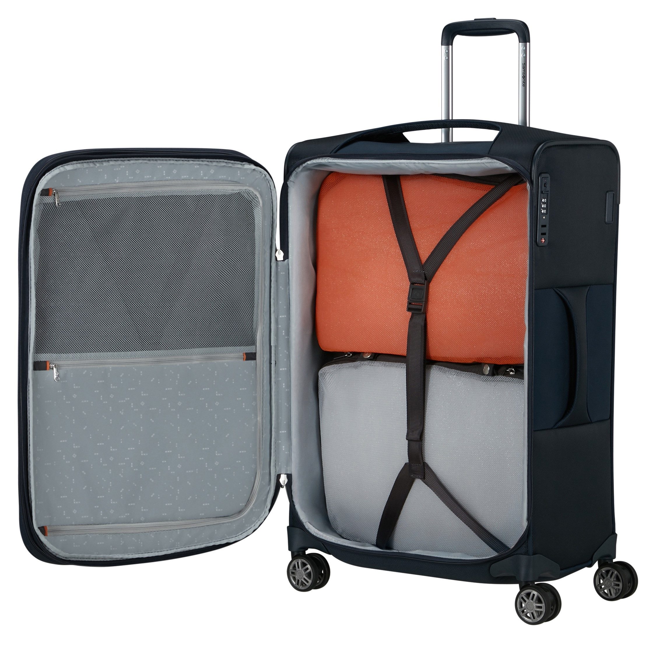 Samsonite Zachte bagage trolley RE-LITE, verschillende maten en kleuren (set, 2 stuks, Met 2 pack cubes)