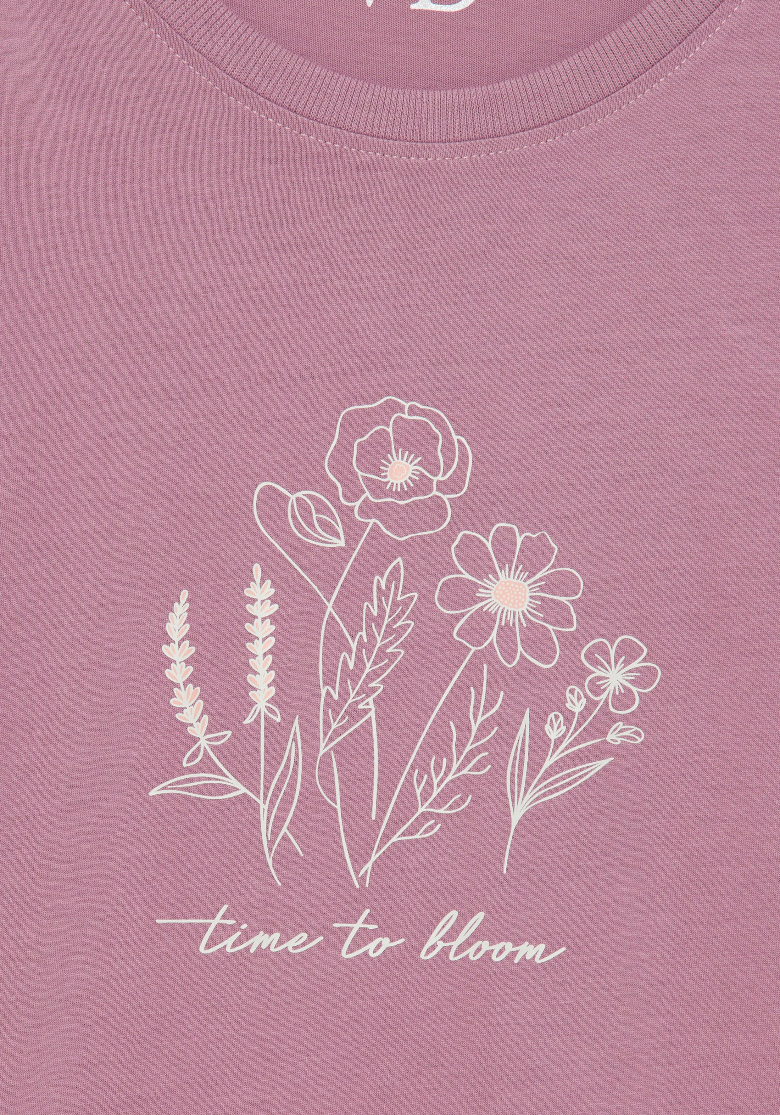 Vivance Dreams Big-shirt met fijn geschetste frontprint (2-delig, Set van 2)