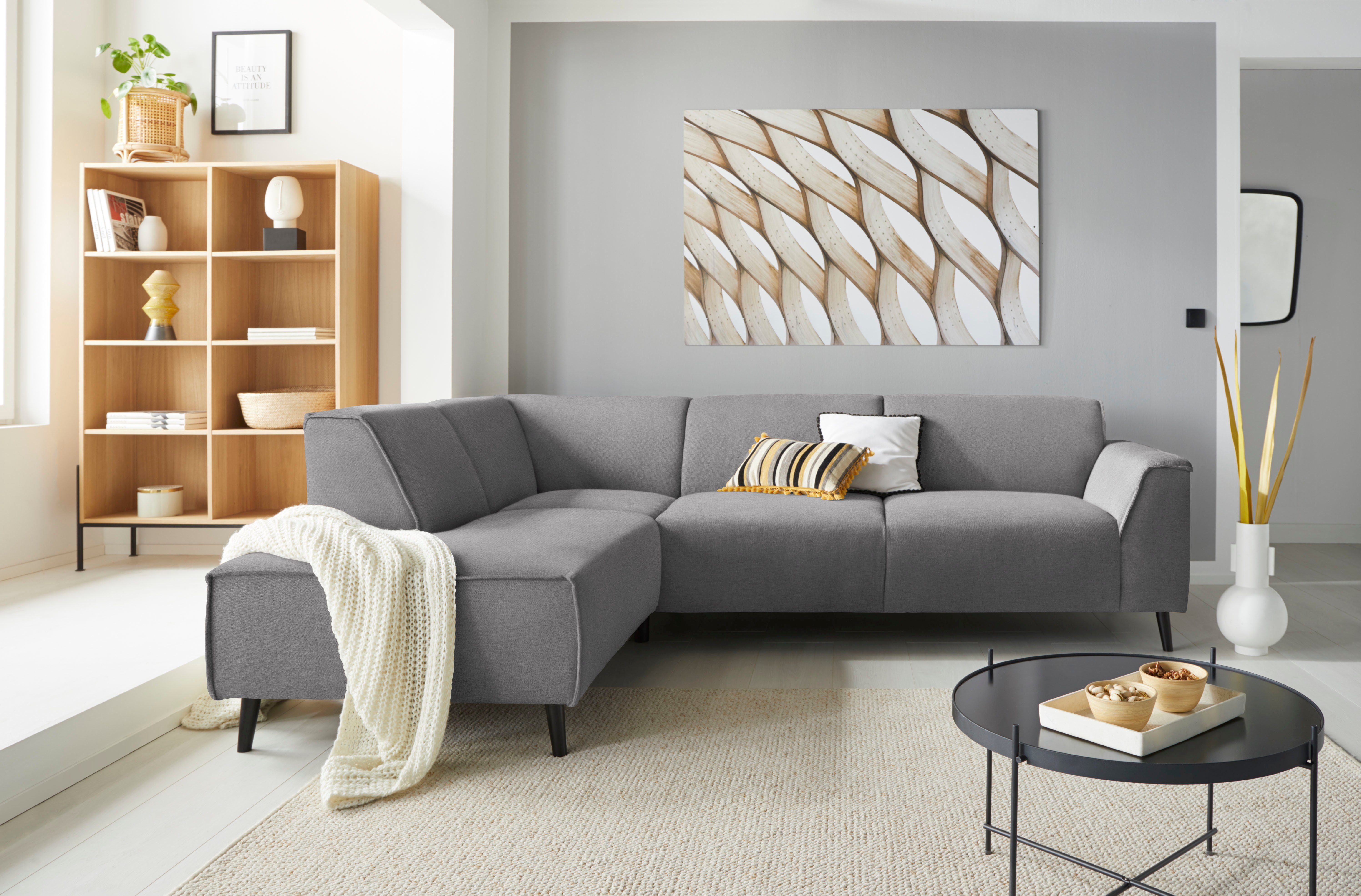 DOMO collection Hoekbank Amora, comfortabel en tijdloos, L-vorm
