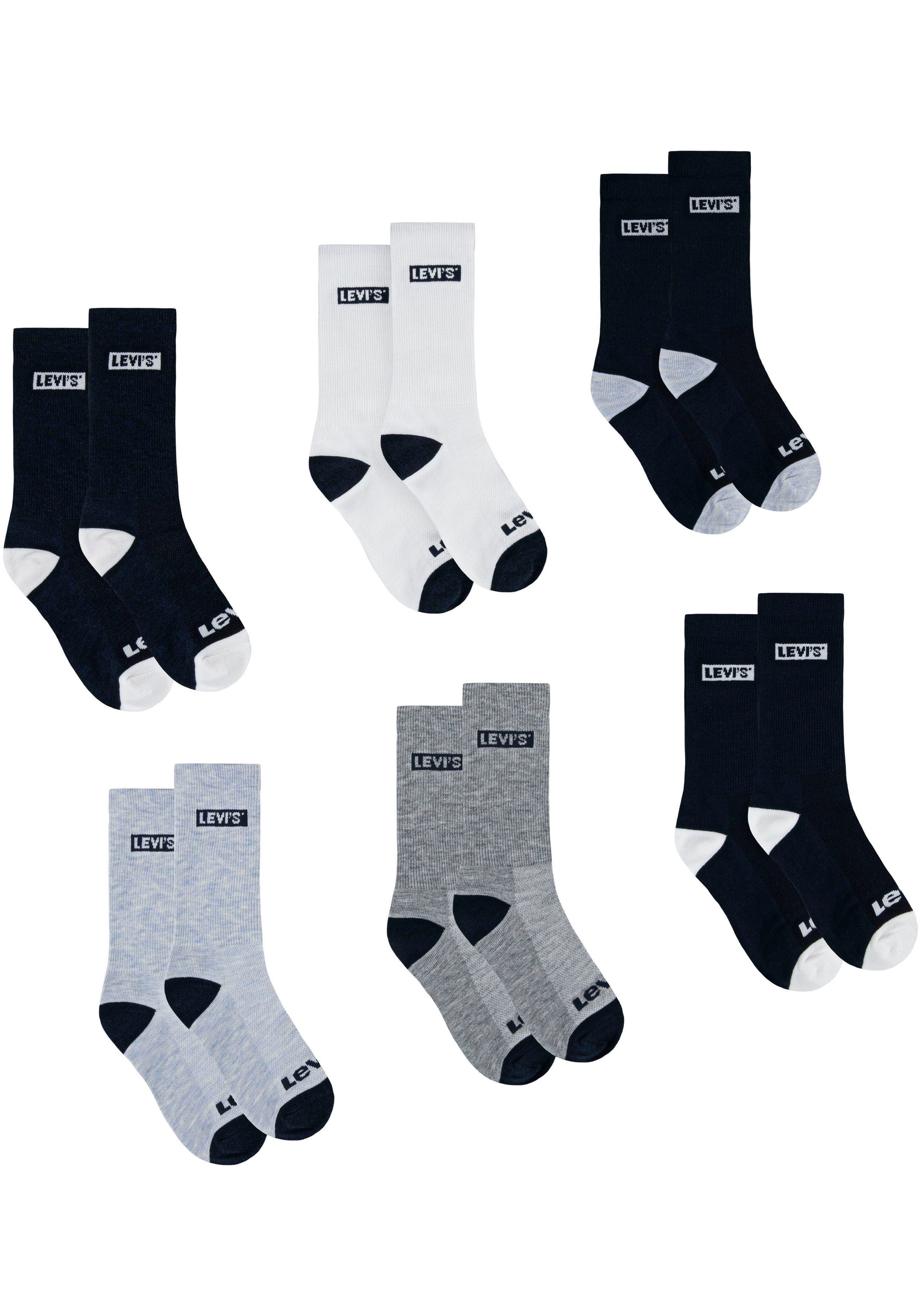 Levi's Kidswear Sokken LHN BOX TAB HIGH CUT 6PK (set 6 paar)