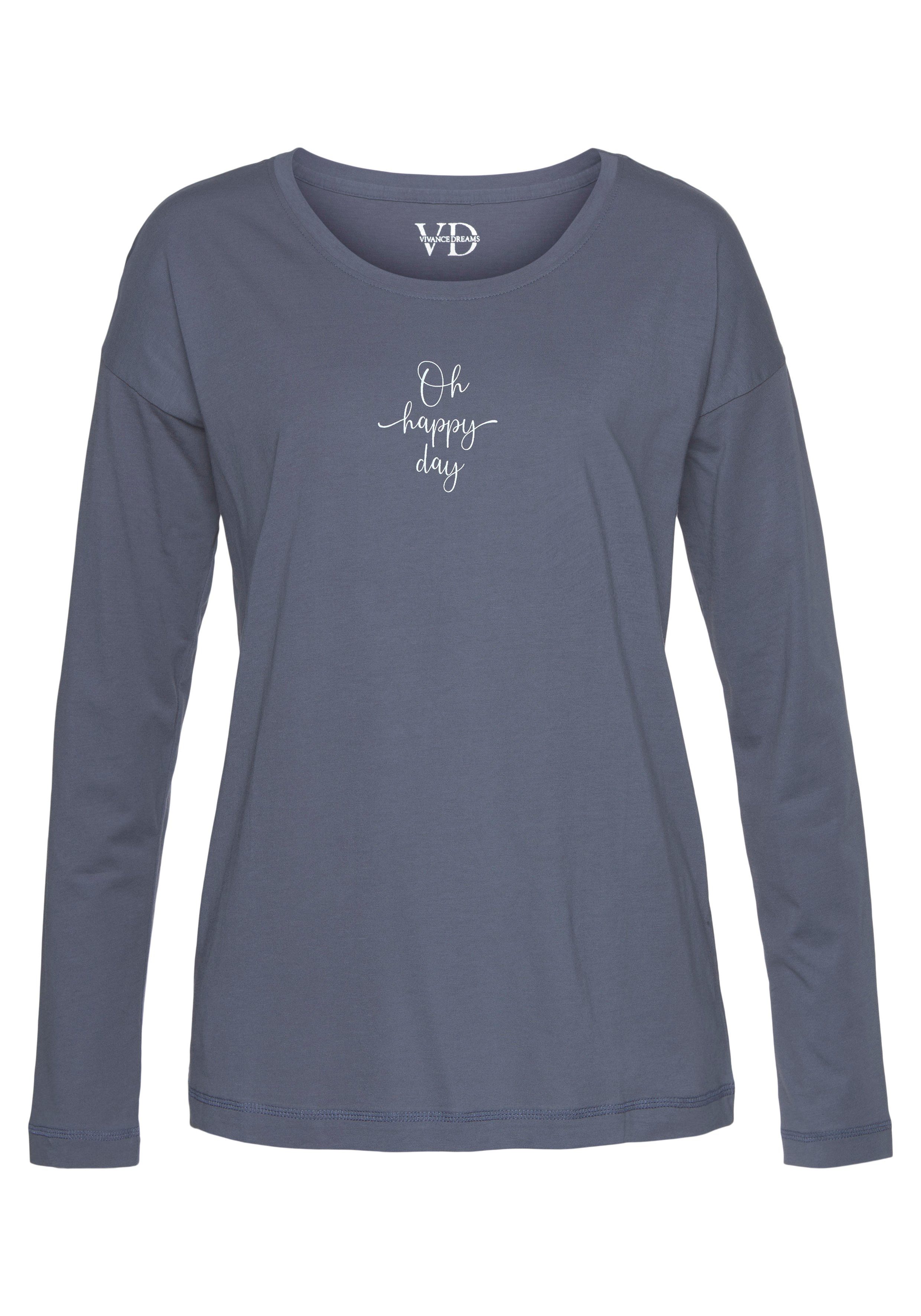 Vivance Dreams Pyjama top met zomer-statementprint
