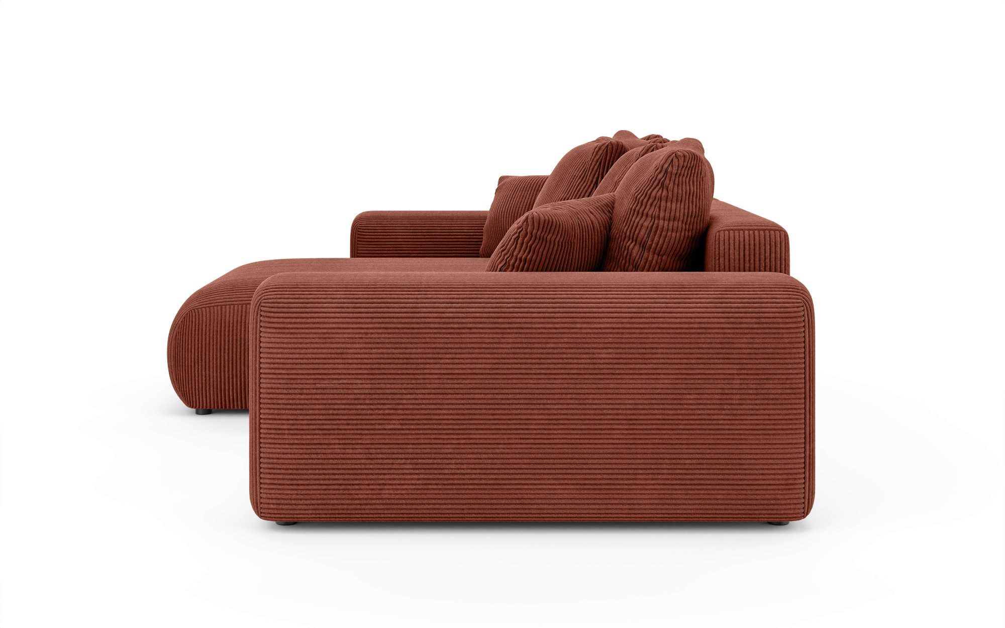 Home affaire Hoekbank LAKESIDE met bedfunctie en bedlade, B/D/H 257/166/84 cm L-vorm, recamiere aan beide zijden monteerbaar, golfondersteuning
