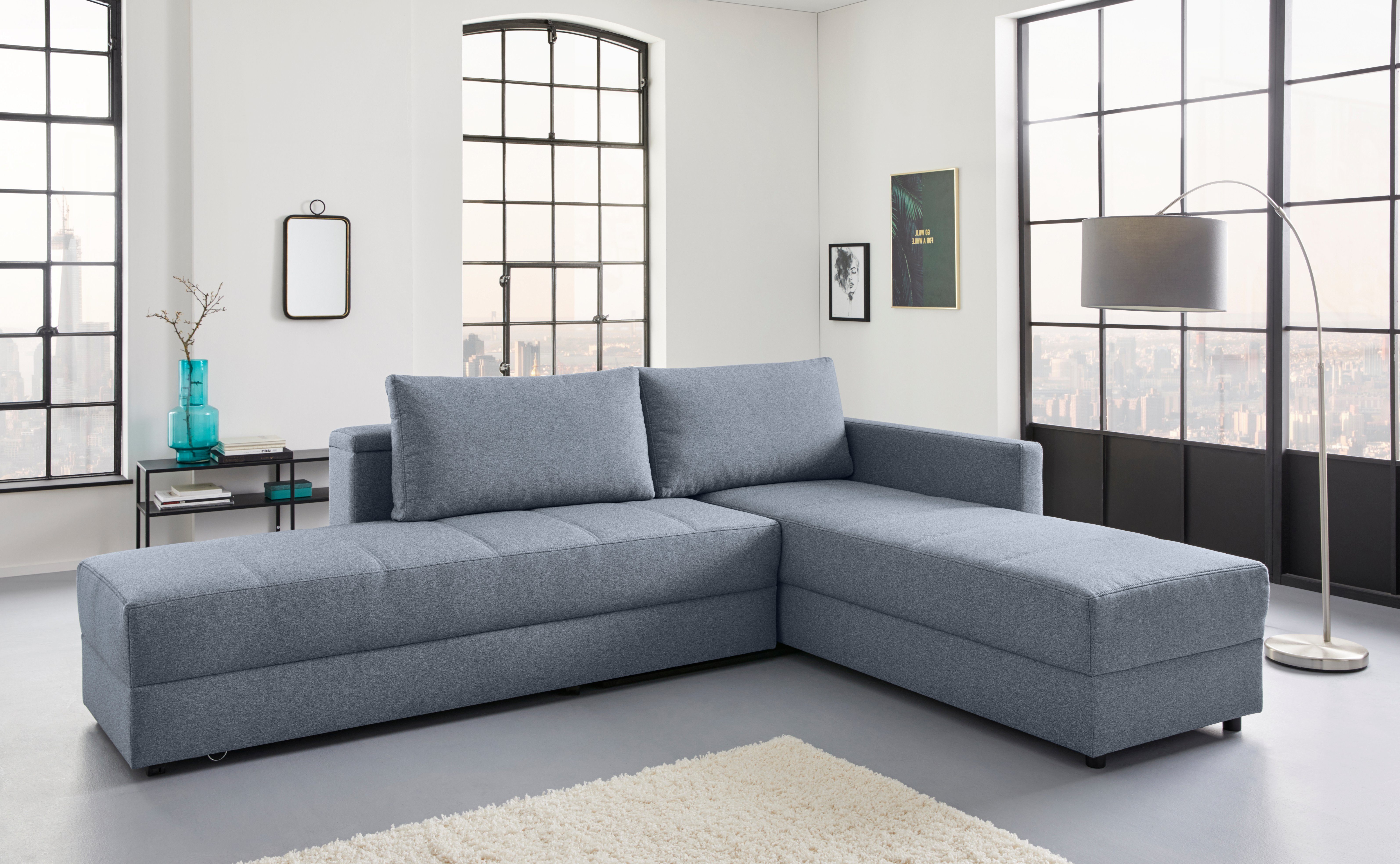 LOOKS BY WOLFGANG JOOP Hoekbank LooksIII L-vorm door draaifunctie tot bed verwisselbaar, inclusief opbergvak
