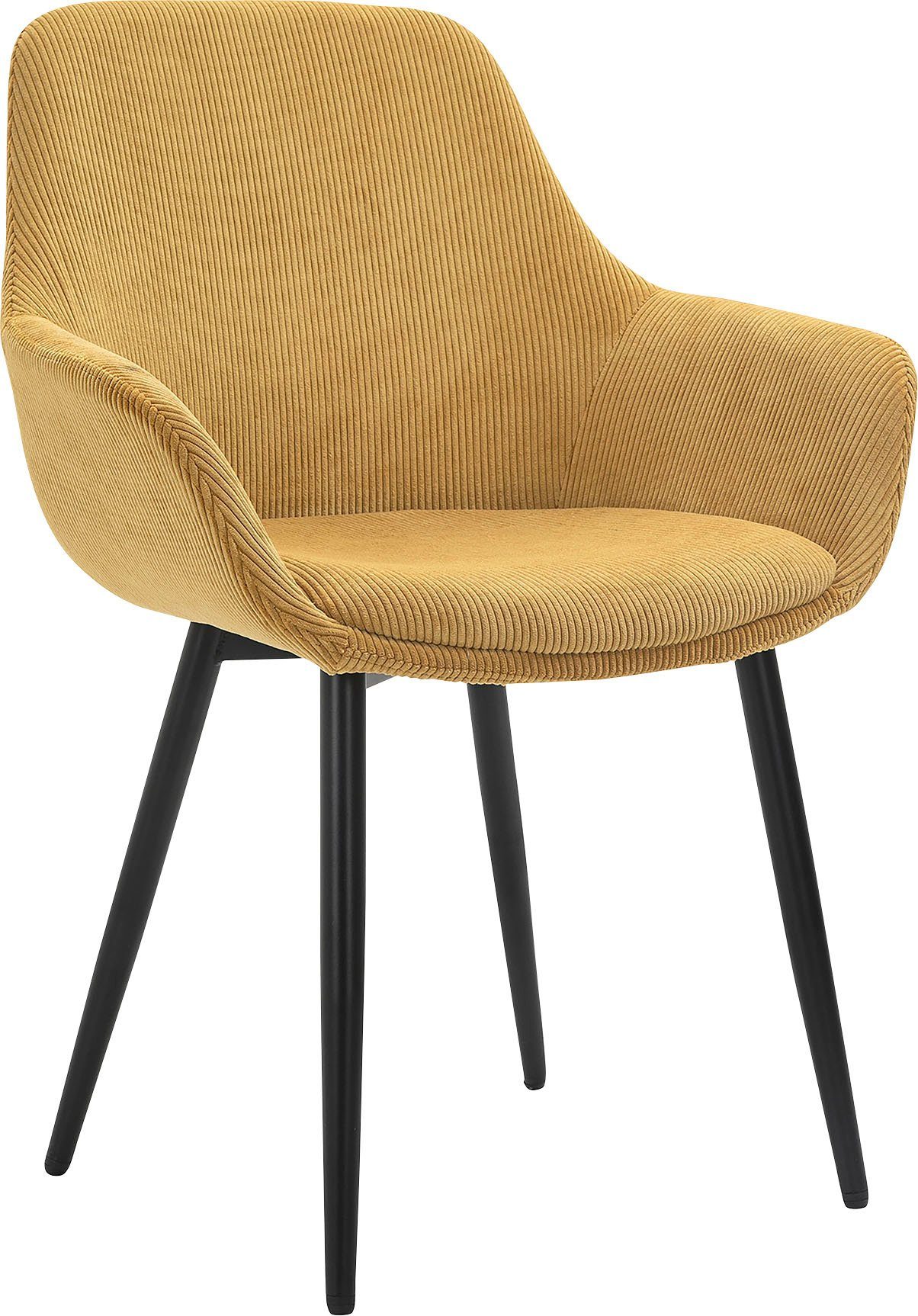 SalesFever Stoel met armleuningen Bekleding in corduroy-look (set, 2 stuks)