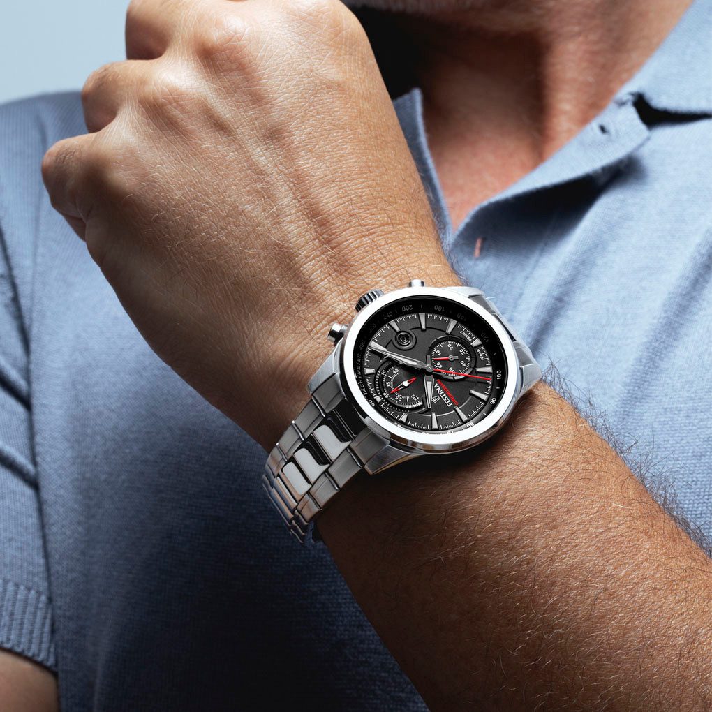 Festina Chronograaf Timeless Chronograph Quartzhorloge, horloge, herrenuur, roestvrijstalen band, analoog, dag