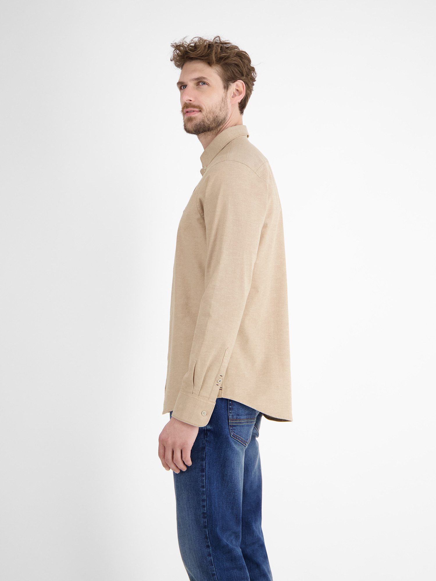 Lerros Overhemd met lange mouwen LERROS Oxford overhemd met stretch