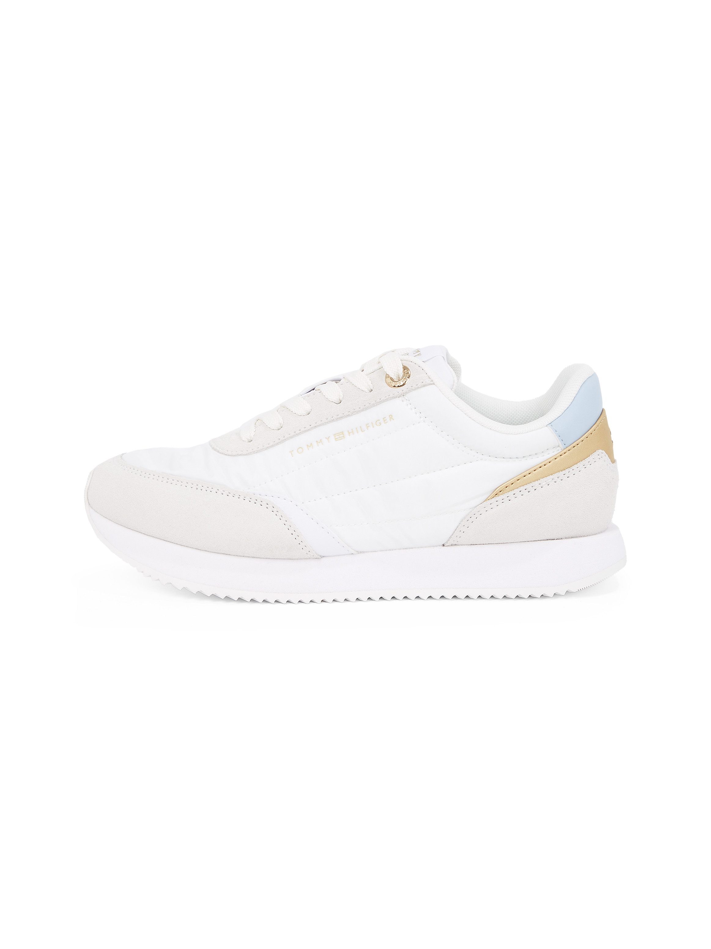 Tommy Hilfiger Plateausneakers ESSENTIAL RUNNER vrijetijdsschoen, lage schoen, veterschoen met contrastafwerkingen