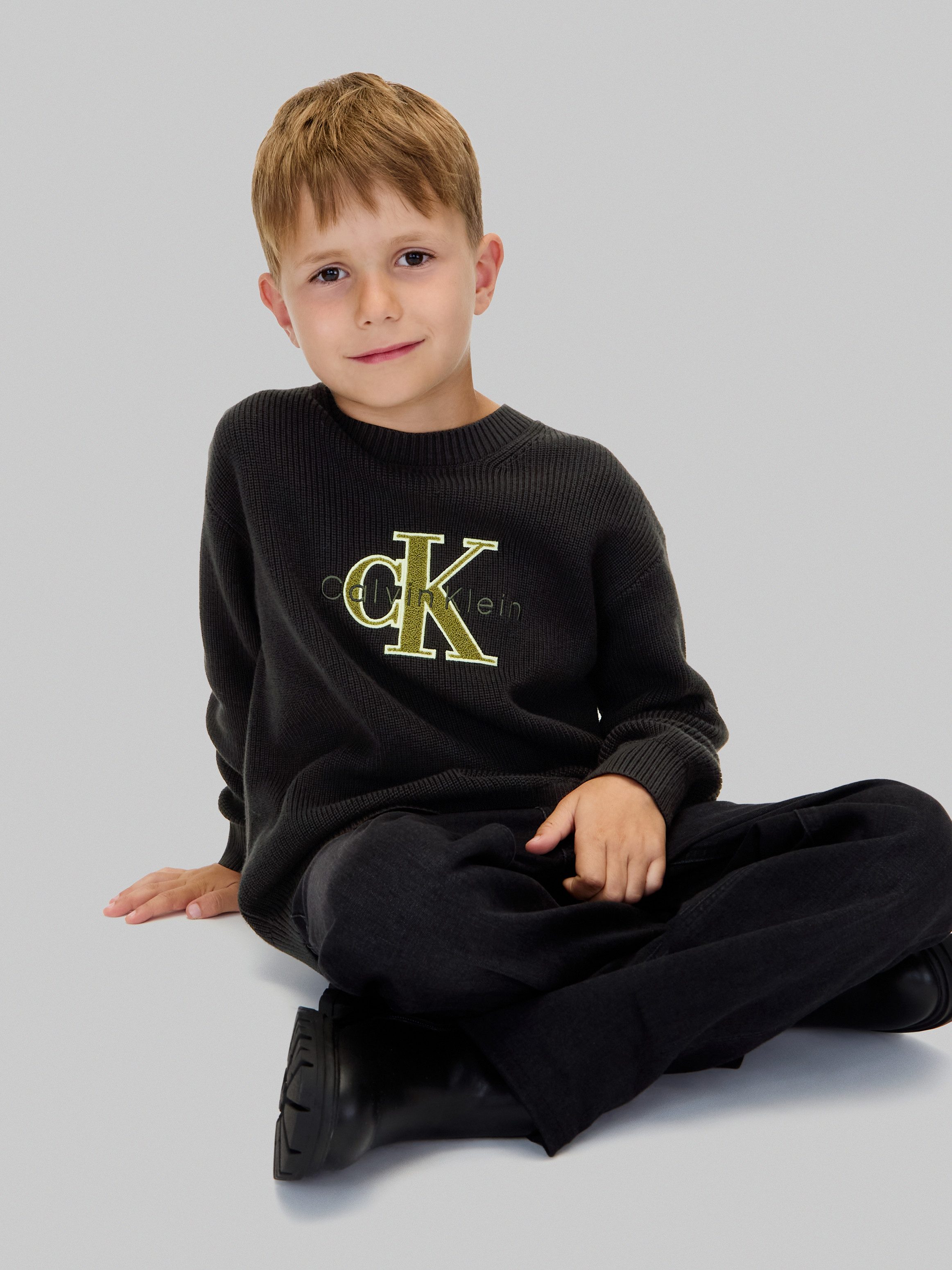 Calvin Klein Gebreide trui Towelling Ck Stitch Sweater