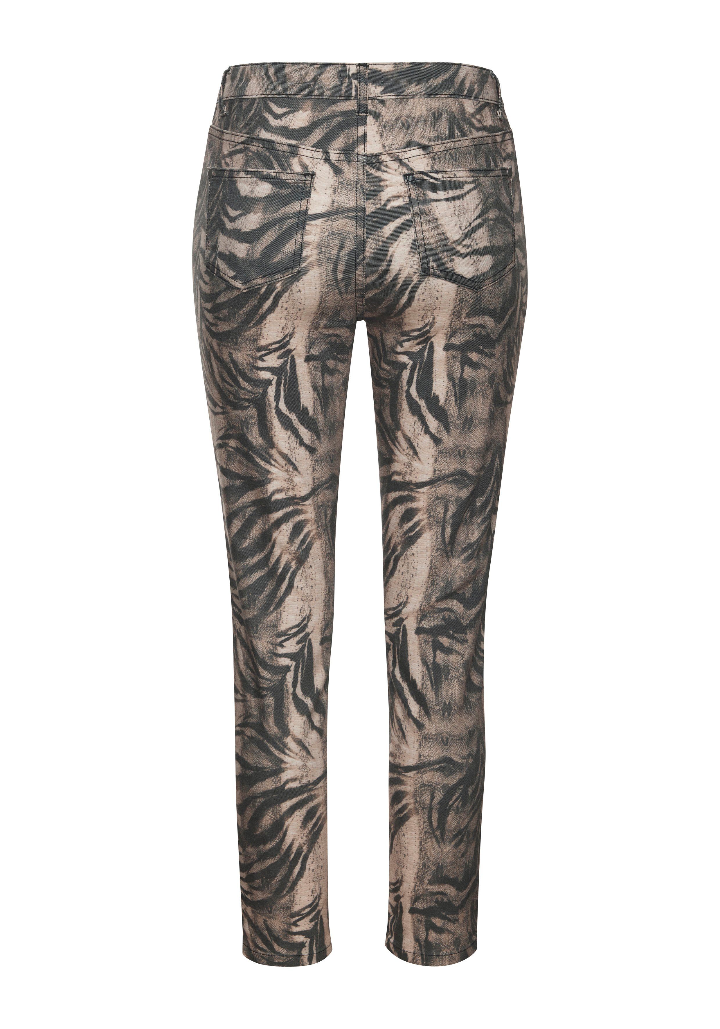 Lascana 7 8-jegging met dierenprint elastische skinny jeans met alloverprint