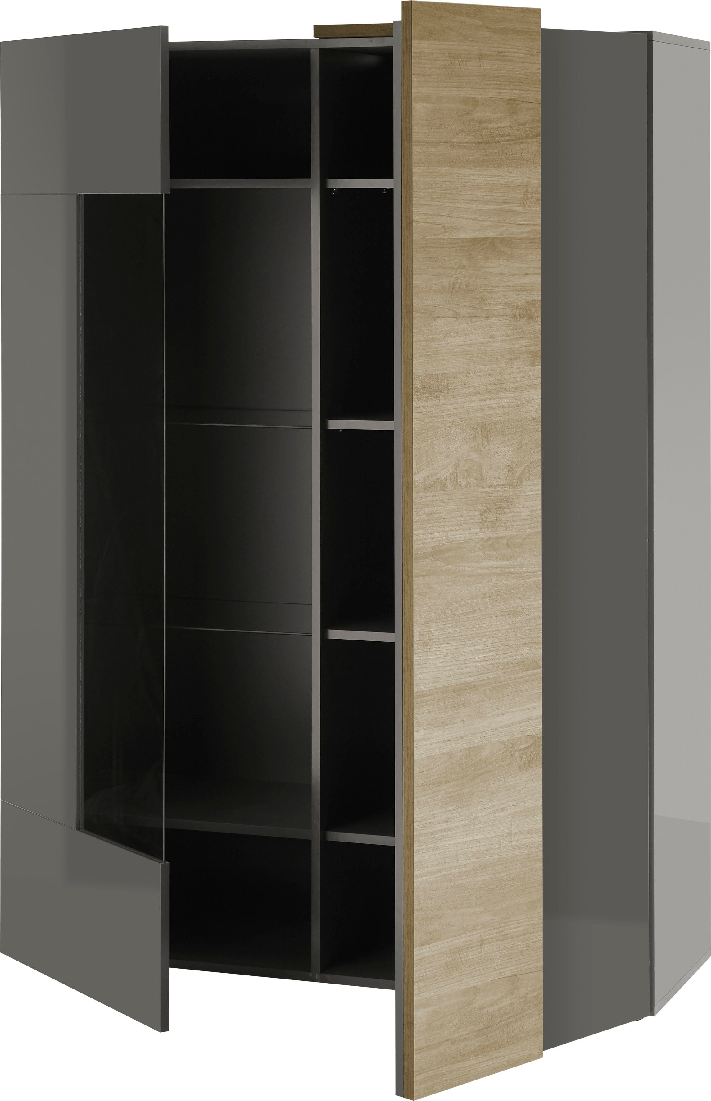 MCA furniture Vitrinekast POSITANO Hoogte ca. 168 cm