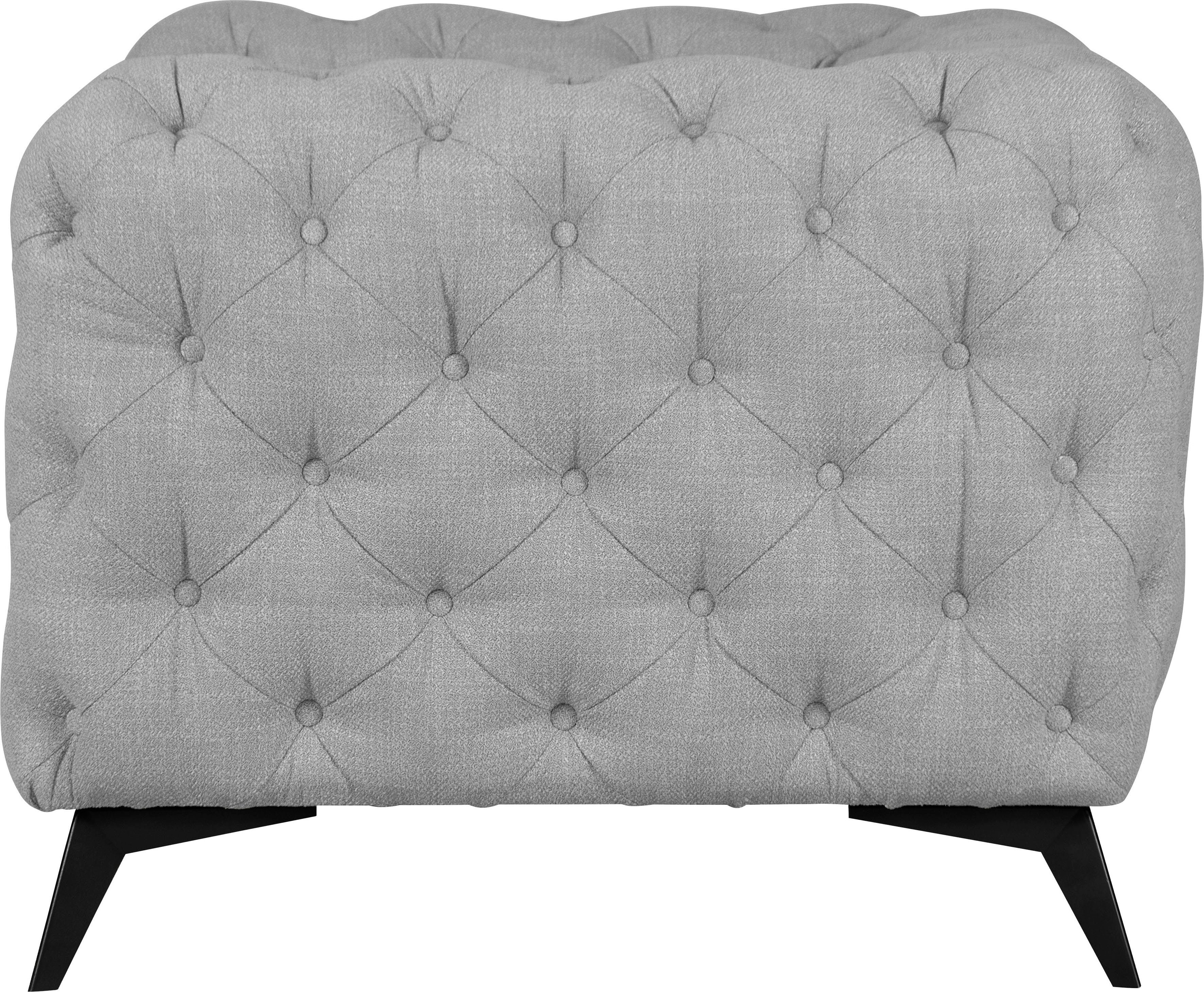 Leonique Chesterfield-fauteuil Glynis Fauteuil luxueuze capitonnage, moderne chesterfield look, kleur van de poten ter keuze